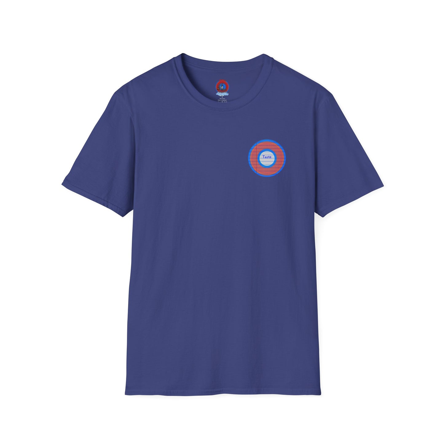 Classic Donut Tee - Unisex Soft-Style - "That's 1 Tasty Donut" - series 1.0  - variant 1 - red donut w/blue ink