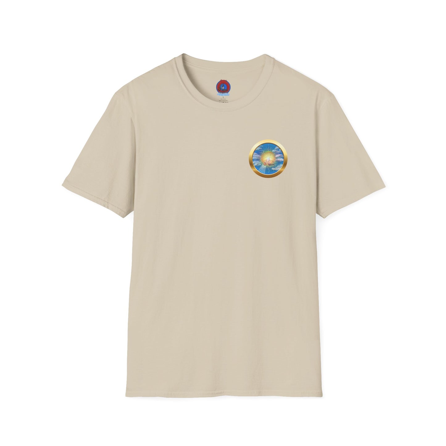 Classic Donut Tee - Unisex Soft-Style - "The Divided Donut" - variant 1 - blue/blue donut [*50% to The Divided Sky Foundation]