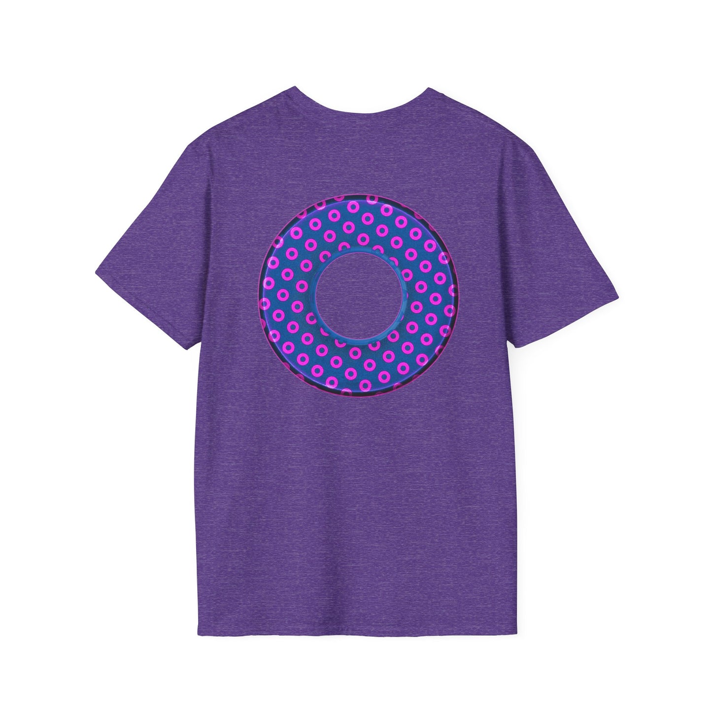Plain Donuts/Unisex Soft-Style - "Plain Electric Paradoxical Donuts" - pink/dark blue donuts