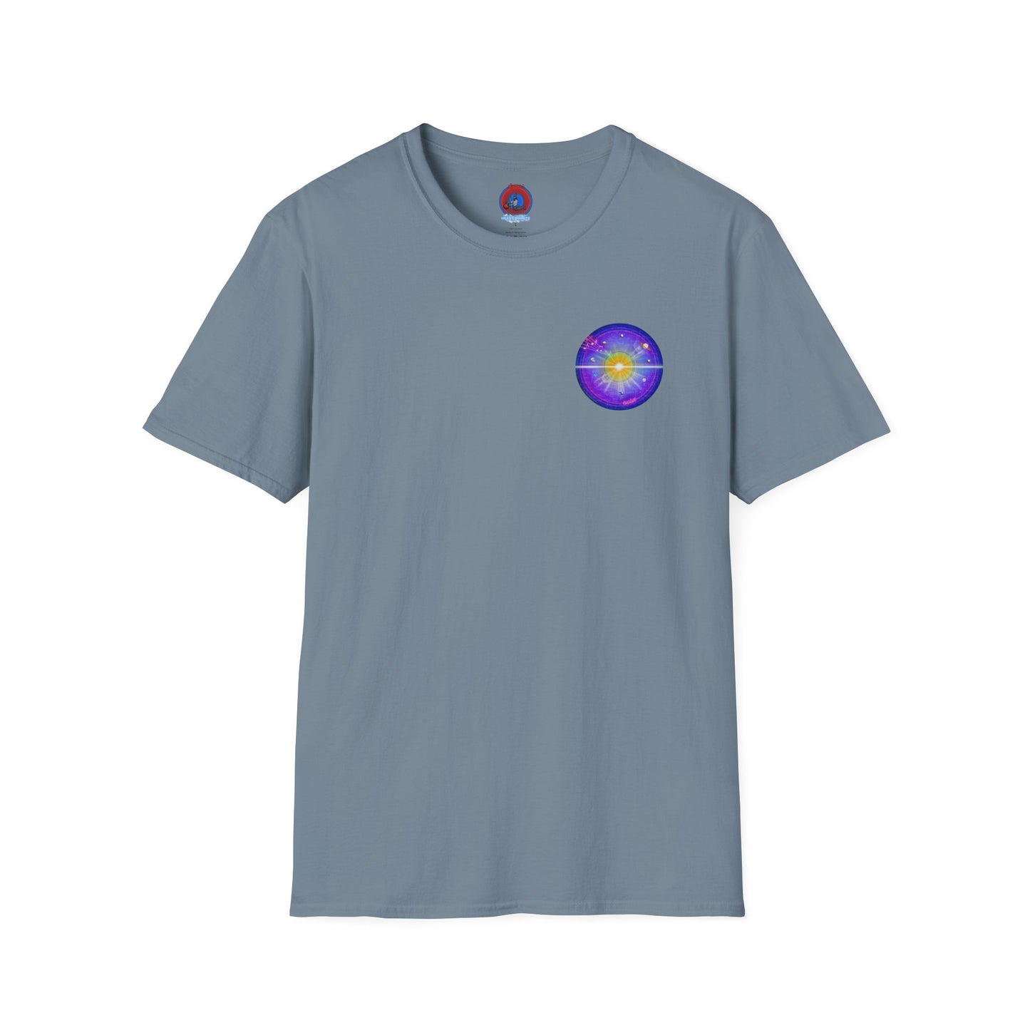 Classic Donut Tee - Unisex Soft-Style - "The Quite Profound Donut" - series 1.0  - blue/purple/magenta donut
