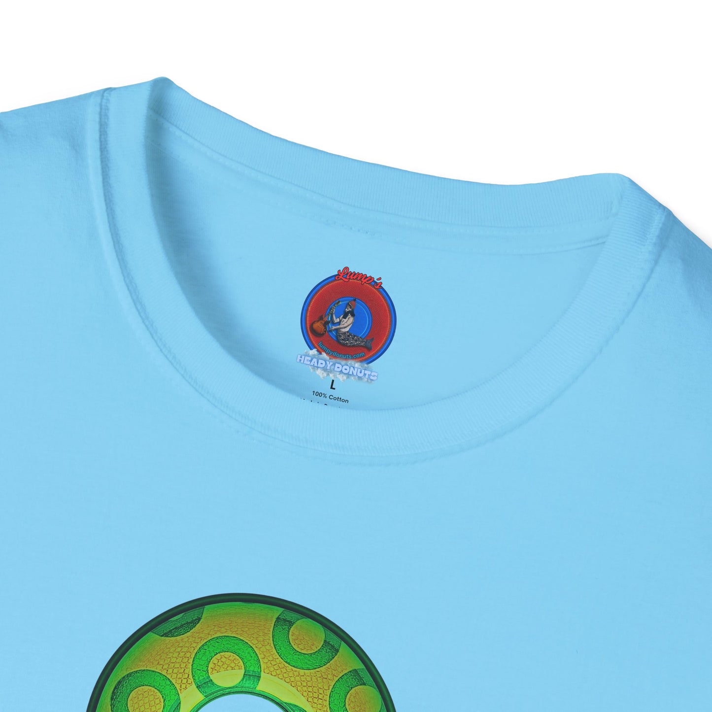 Plain Donuts/Unisex Soft-Style - "Plain Rustic Paradoxical Donuts" - gold/light green donuts