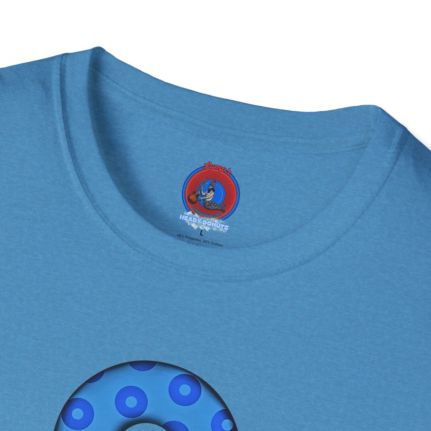 Plain Donuts/Unisex Soft-Style - "Plain Blimpy Paradoxical Donuts" - blue/light blue donuts