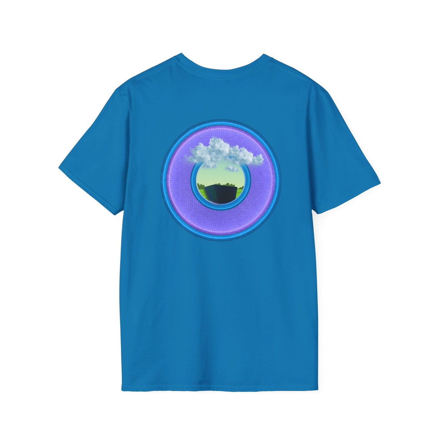 Classic Donut Tee - Unisex Soft-Style - "Got Rhombus?" - series 1.0  - variant 4 - purple/blue donut