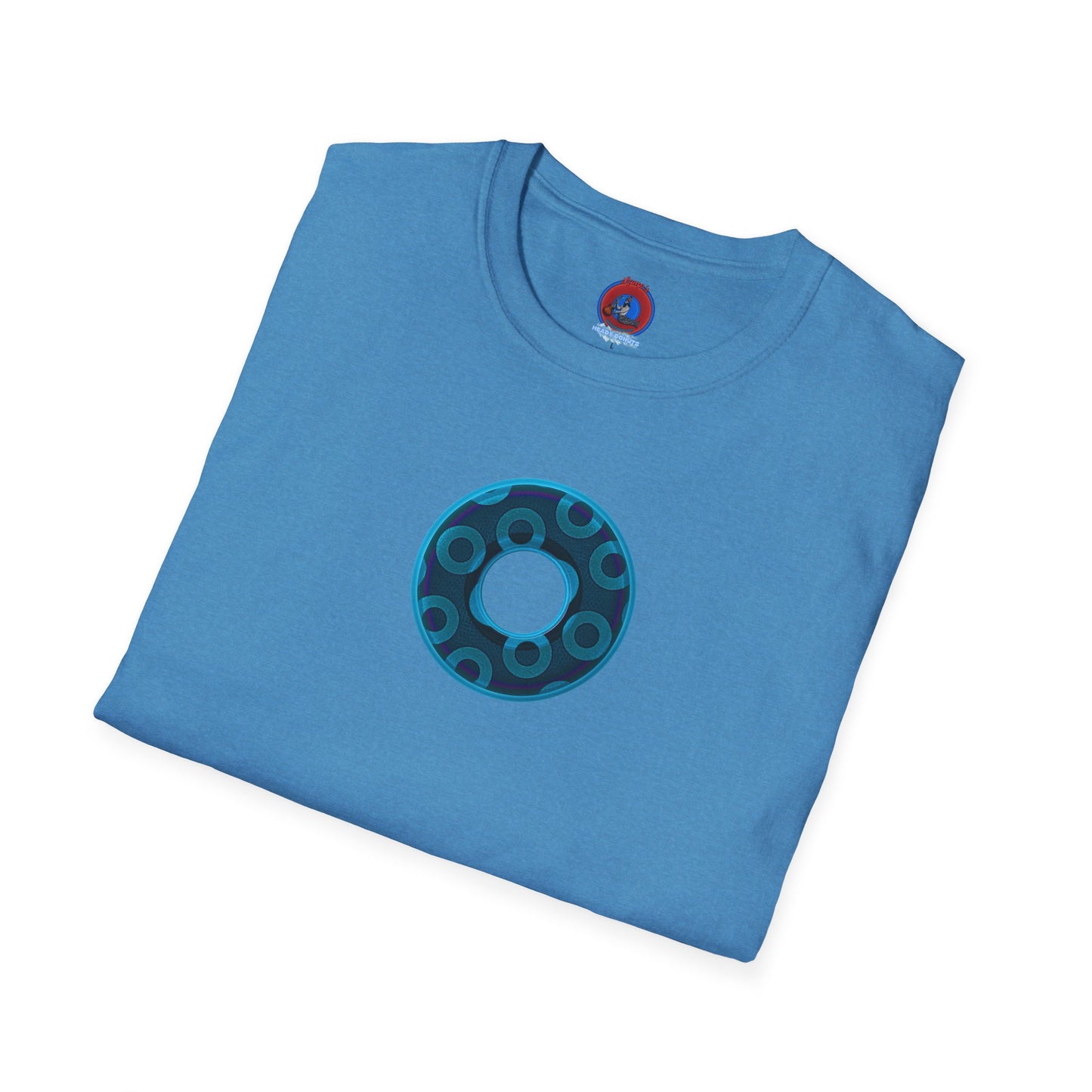 Plain Donuts/Unisex Soft-Style - "Plain Rustic Paradoxical Donuts" - light blue/dark blue donuts