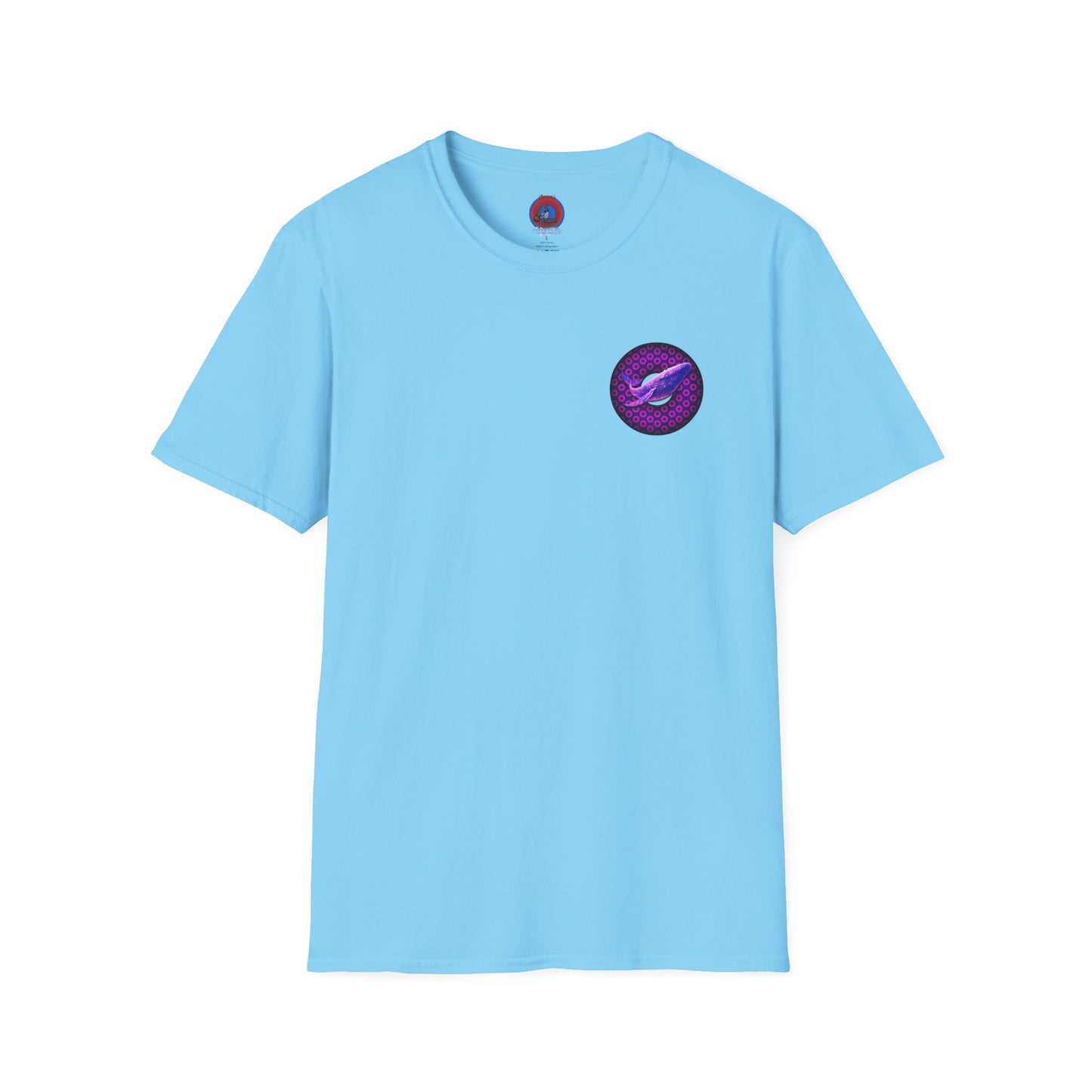 Classic Donut Tee - Unisex Soft-Style - "A Purple Humpback Whale of a Good Time" - variant 1 - purple paradoxical donut