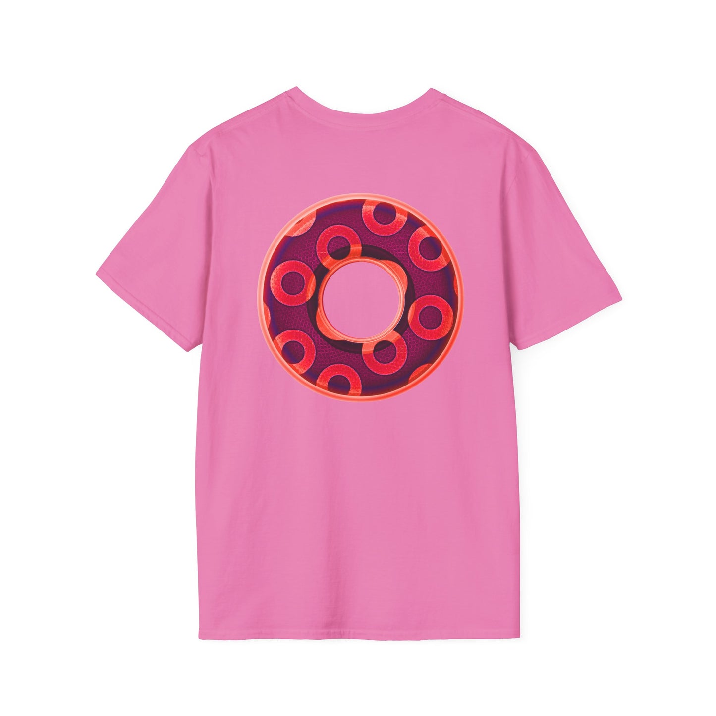 Plain Donuts/Unisex Soft-Style - "Plain Rustic Paradoxical Donuts" - bright red/burgundy donuts