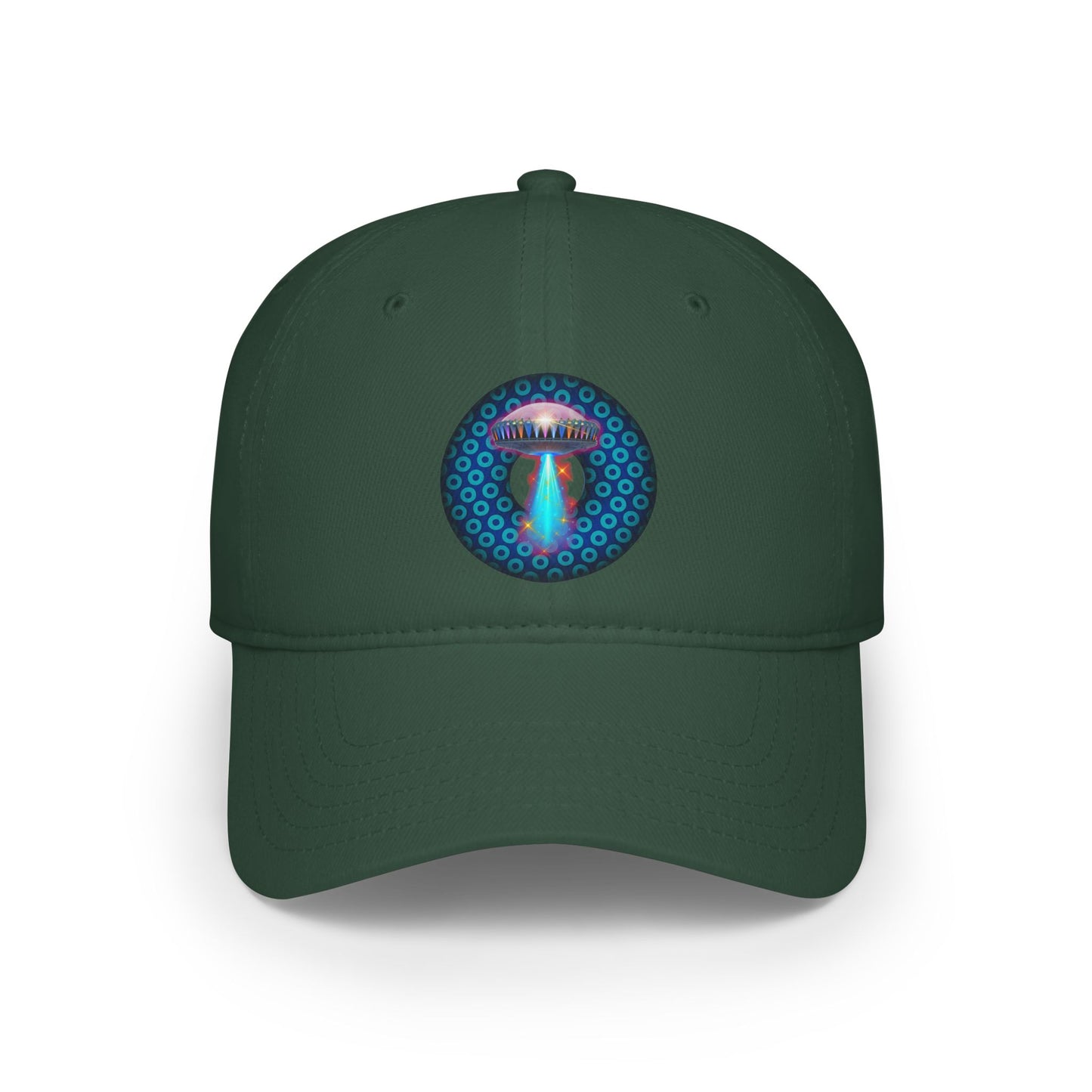 Lumpy Donut Baseball Cap - "They Serve Donuts on the Mothership Now" - variant 5 - blue/blue paradoxical donut w/