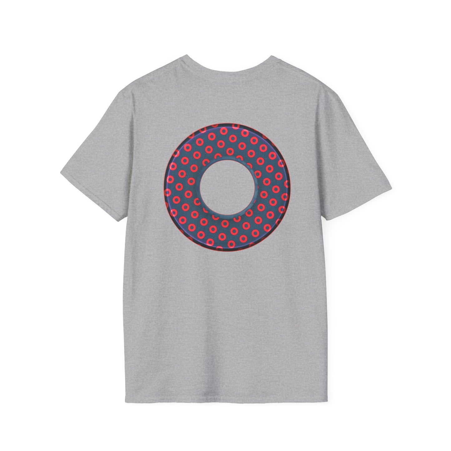 Plain Donuts/Unisex Soft-Style - "Plain Electric Paradoxical Donuts" - navy blue/red donuts