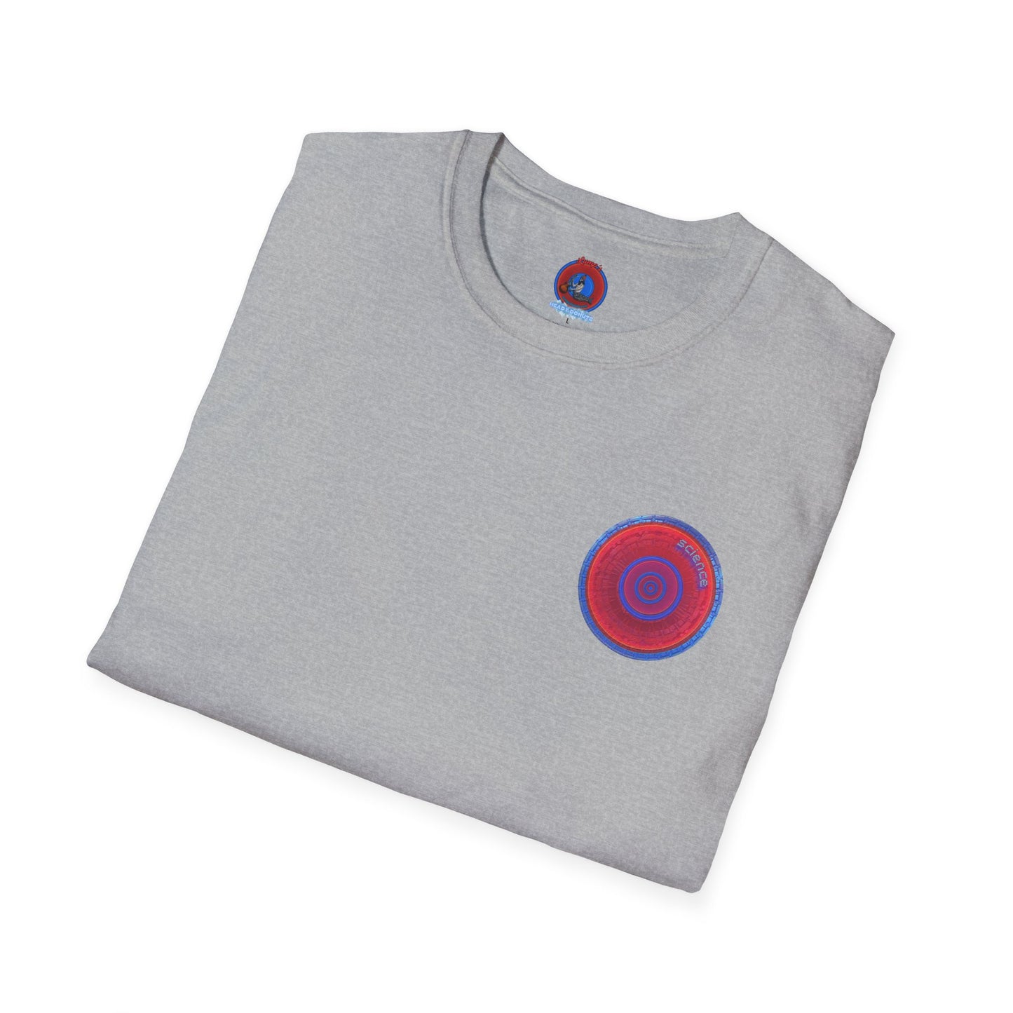 Classic Donut Tee - Unisex Soft-Style - "Tube Donuts" - series 1.0 - red donut/lighter blue bordering