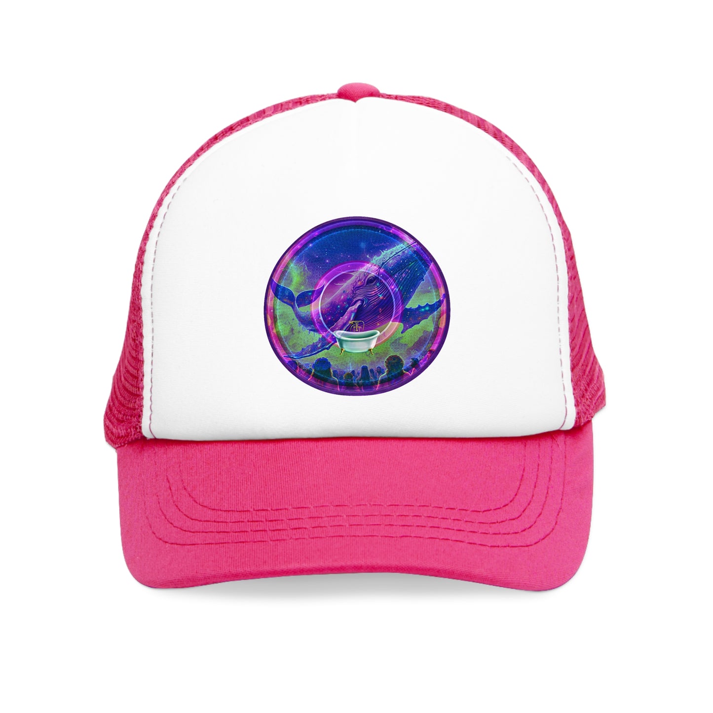 Lumpy Trucker Hat - "A Whale of a Good Time Donut" - variant 1 - blue/picture donut donut
