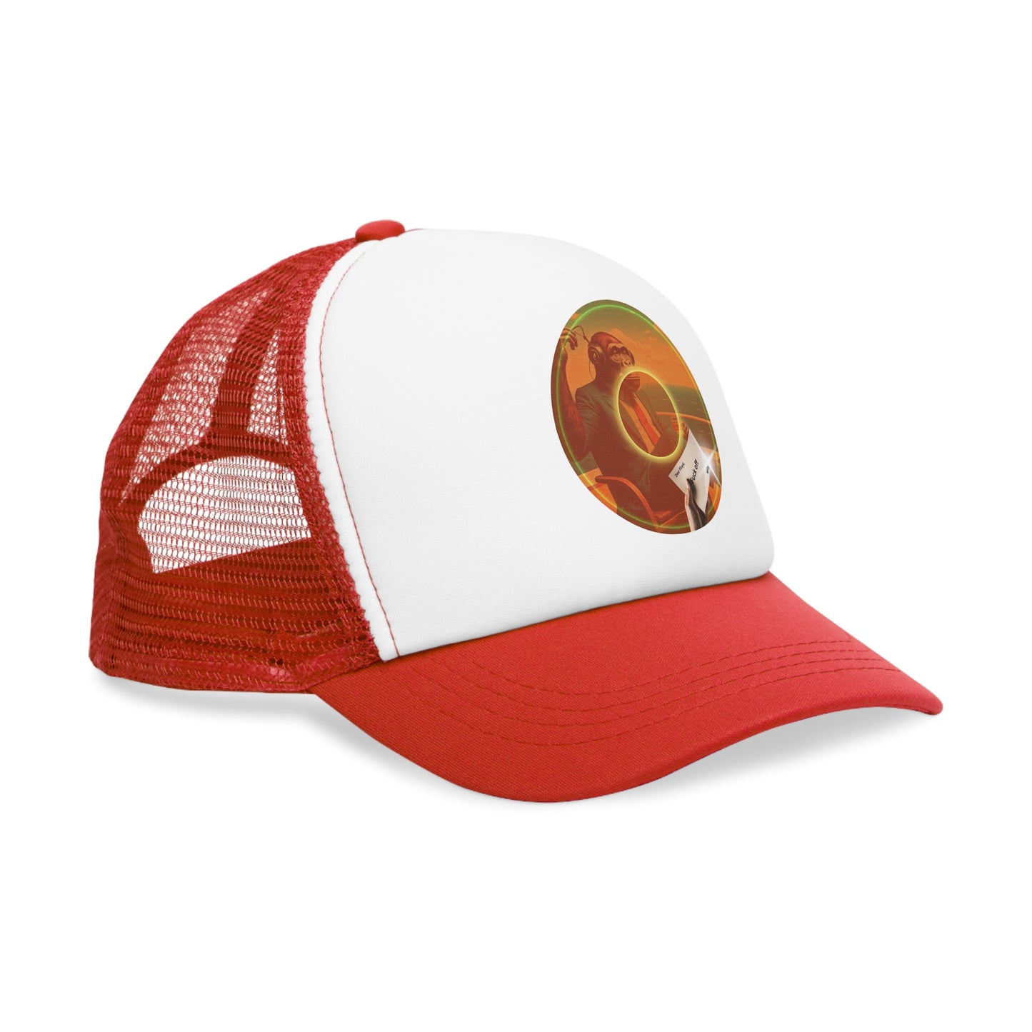 Lumpy Trucker Hat - "A Donut for Floyd" - picture donut