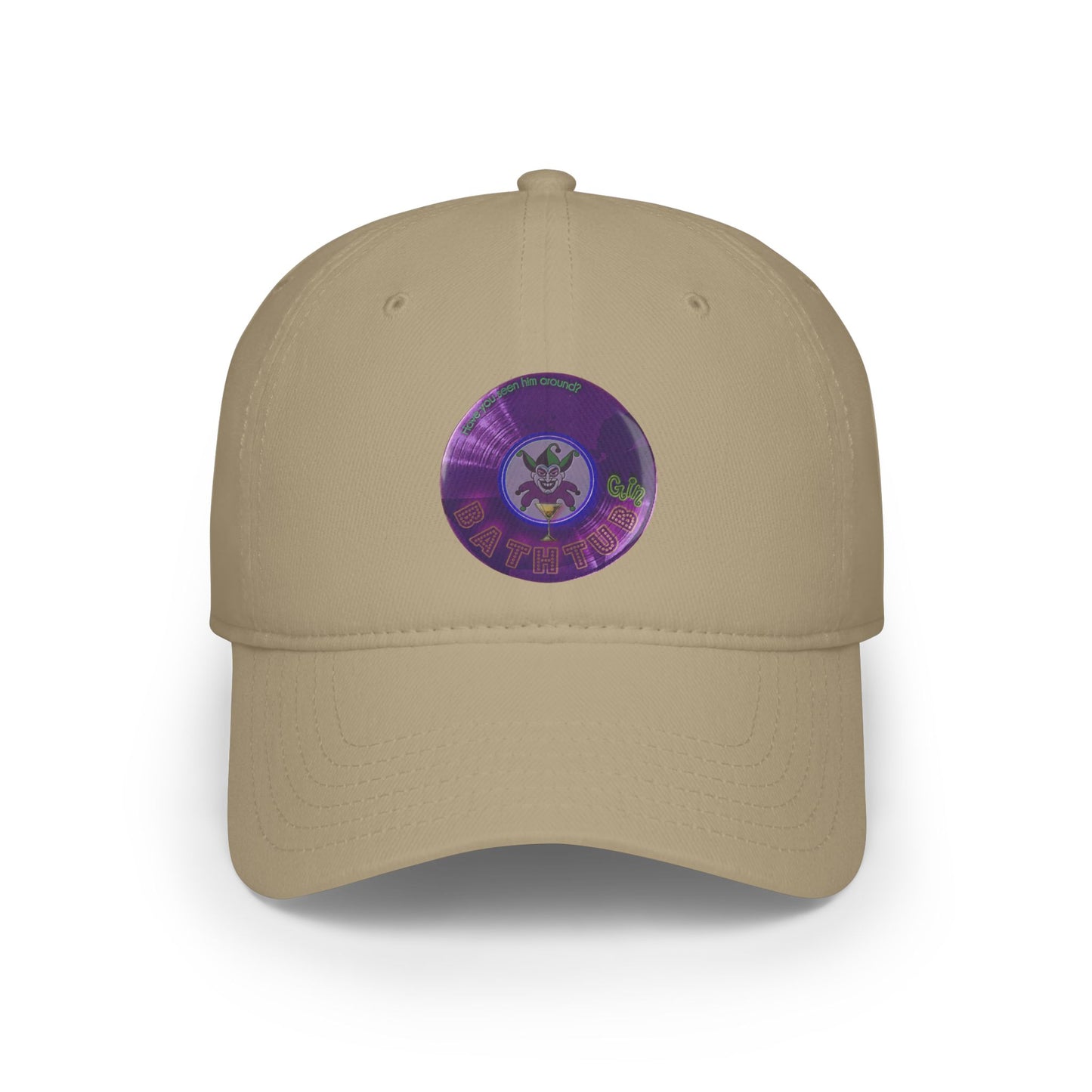 Lumpy Donut Baseball Cap - "The Joker's Personal Cap - Troubadour Edition" - variant 3 - vivid purple record donut w/