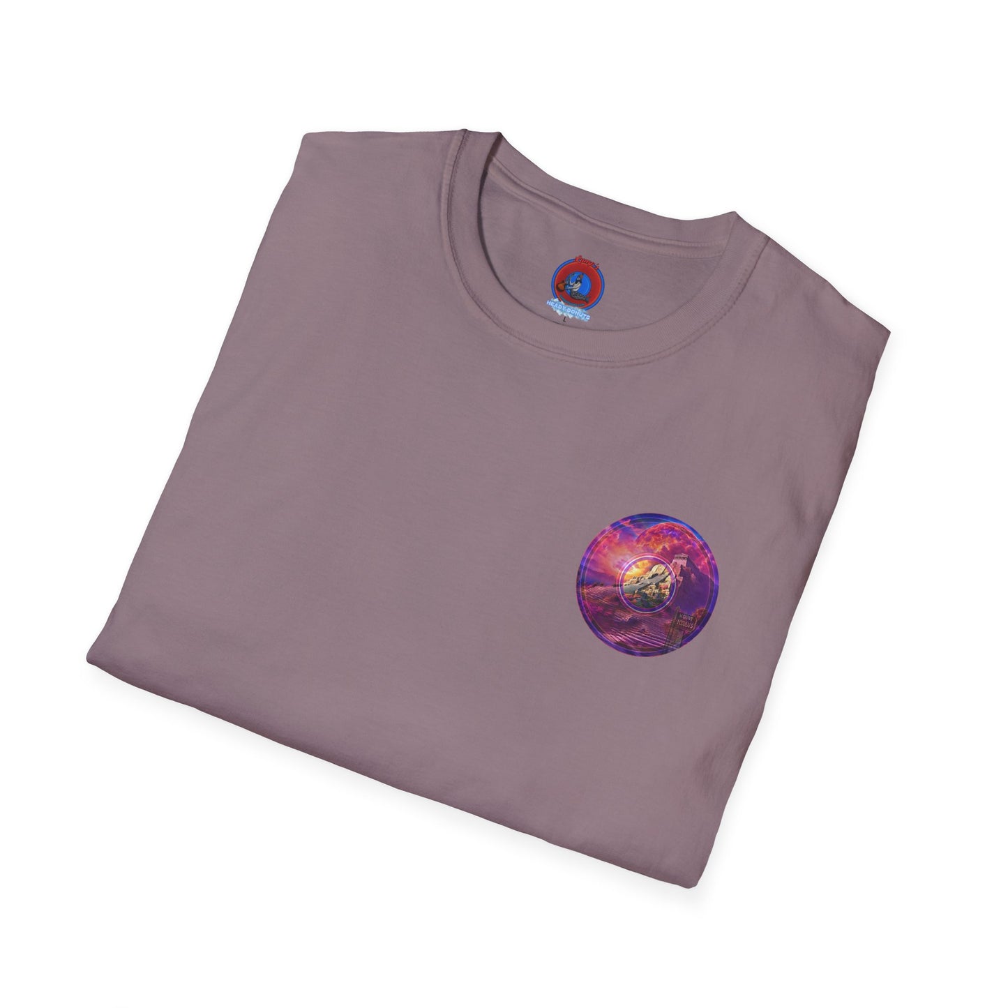 Classic Donut Tee - Unisex Soft-Style - "Icculus's Mountain Donuts " - series 1.0  - purple-ish donut