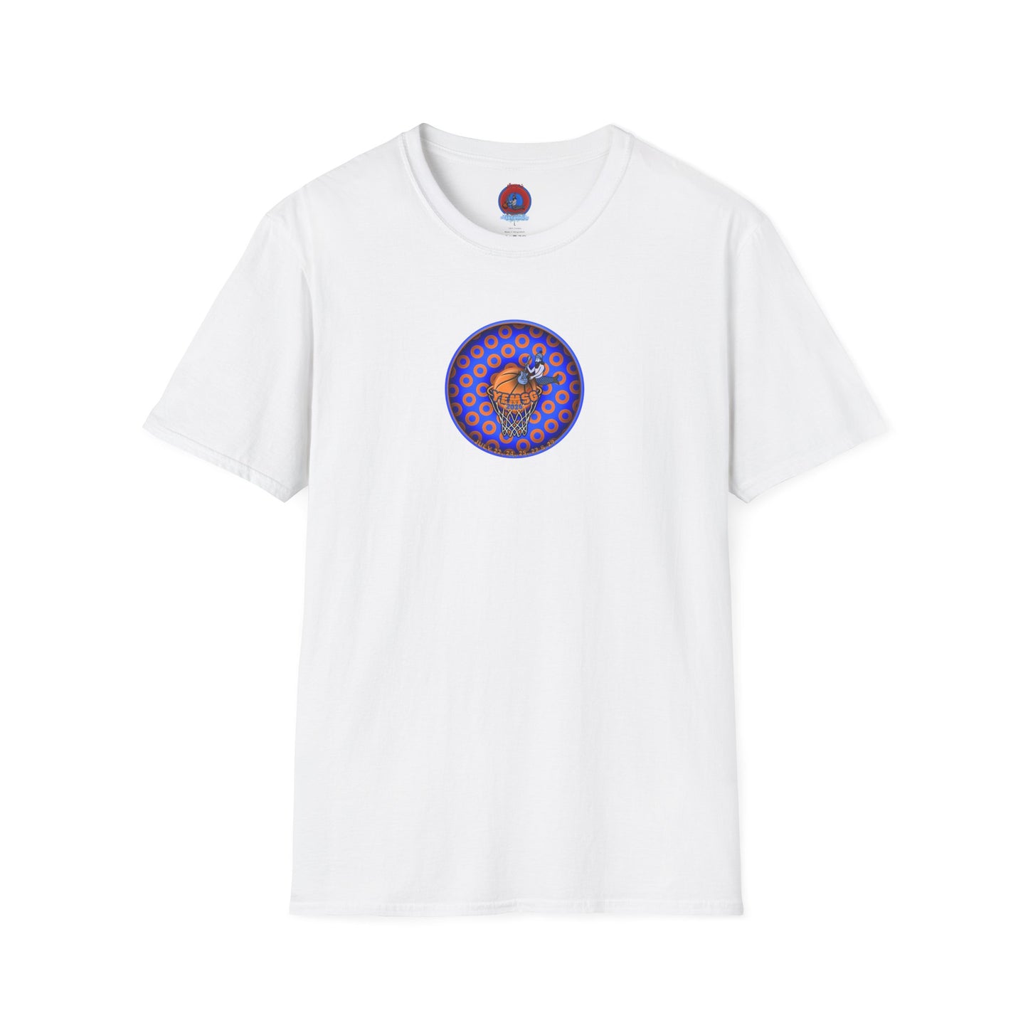 Classic Donut Tee - Unisex Soft-Style - "Diedrich Knickerbocker's Donut" - blue/orange caviar paradox donut - variant 2