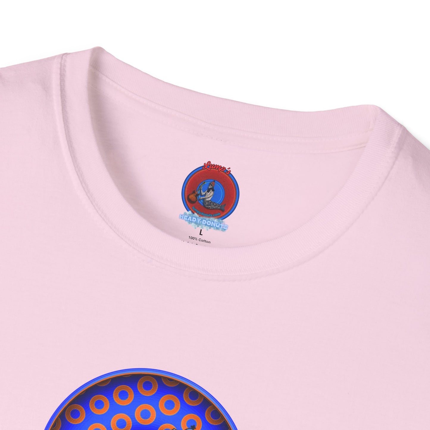 Classic Donut Tee - Unisex Soft-Style - "Diedrich Knickerbocker's Donut" - blue/orange caviar paradox donut - variant 2