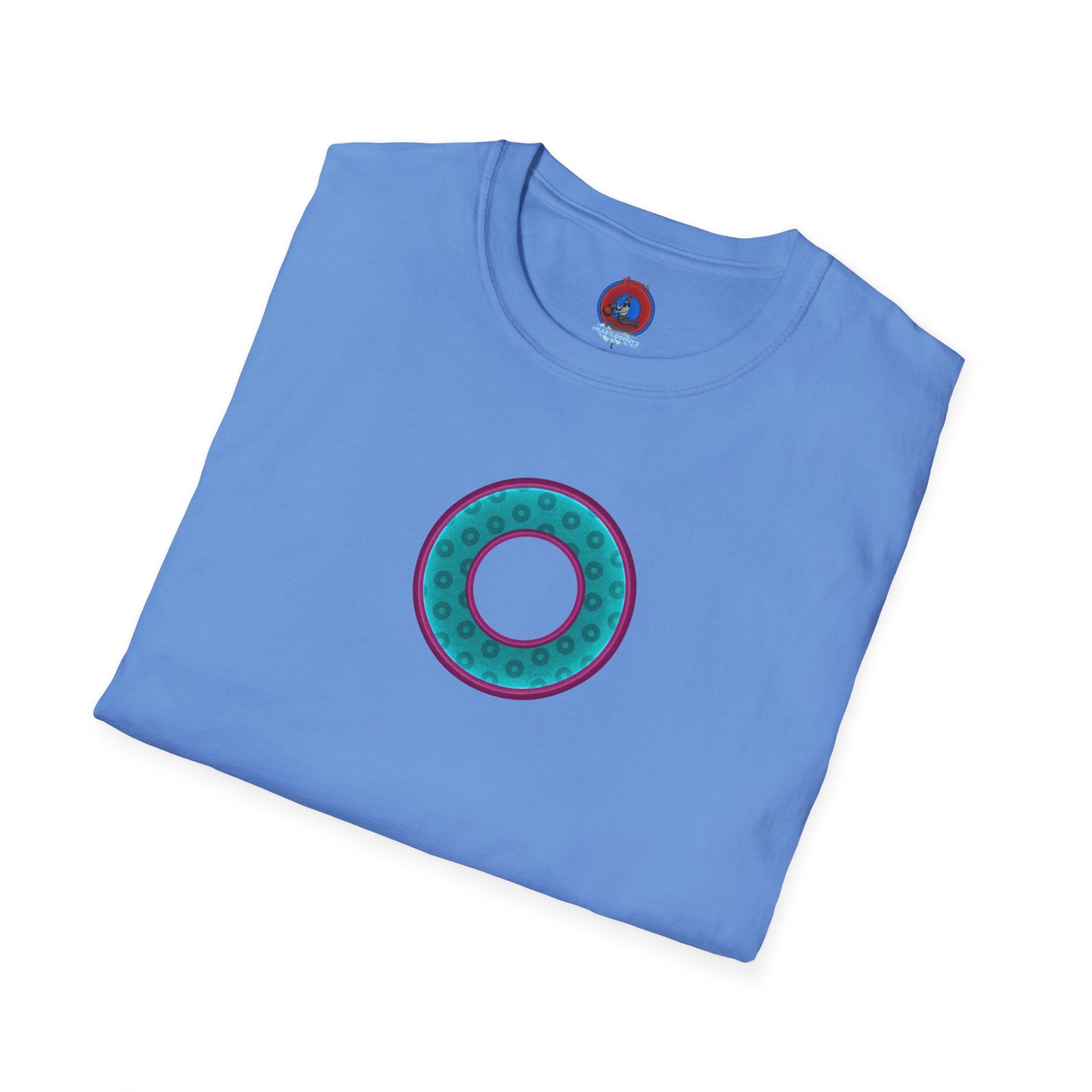 Plain Donuts/Unisex Soft-Style - "Plain Wide Mouthed Paradoxical Donuts" - teal/purple donuts