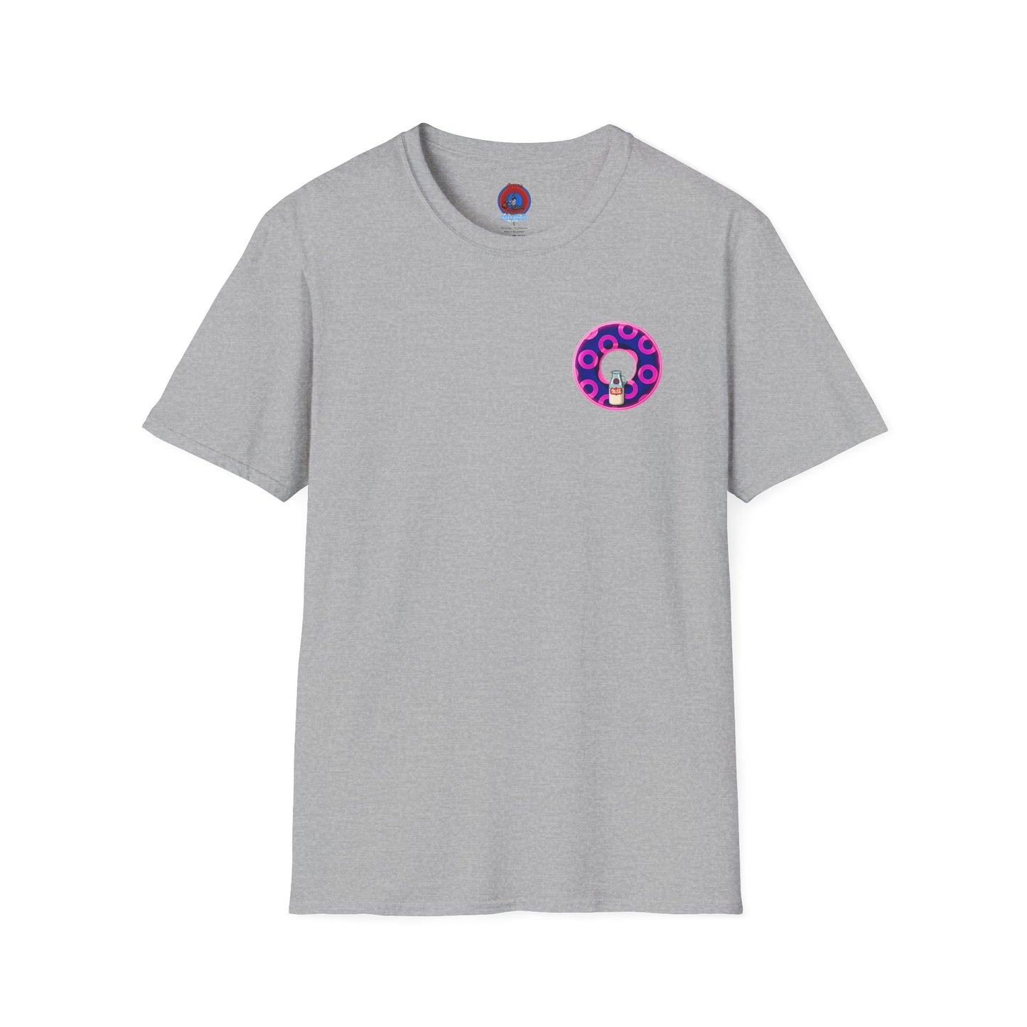 Classic Donut Tee - Unisex Soft-Style - "Wooked Cream - YEMSG Donut " -blue/pink rustic paradox donut - variant 5