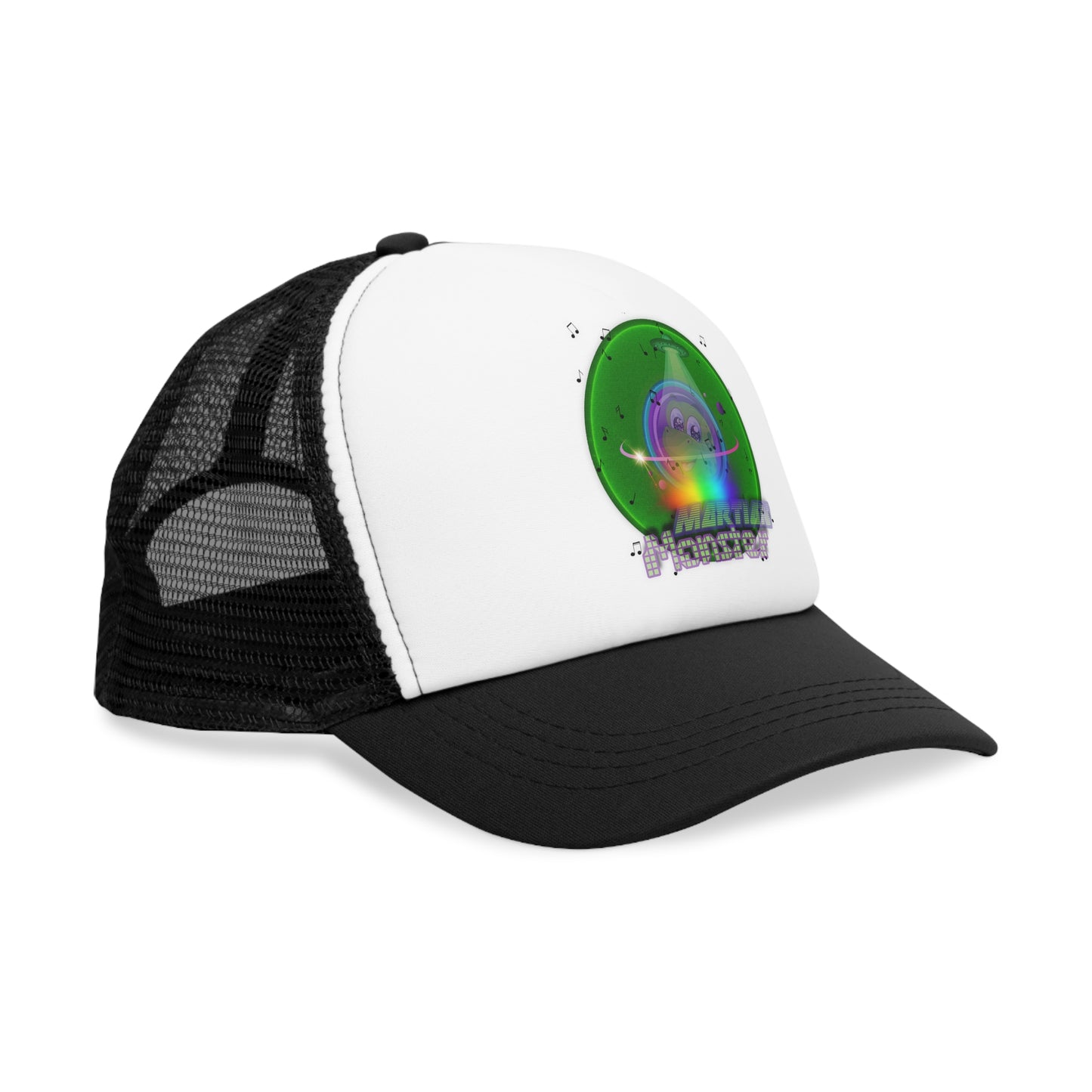 Lumpy Trucker Hat - "My Phavorite Martian" - green donut