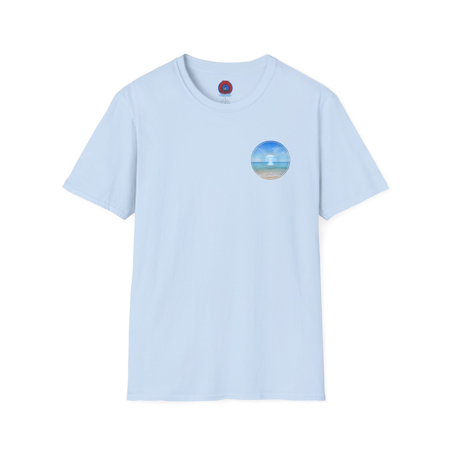 Classic Donut Tee - Unisex Soft-Style - "Still Loading Sand" - vivid blue  pic donut - variant 1