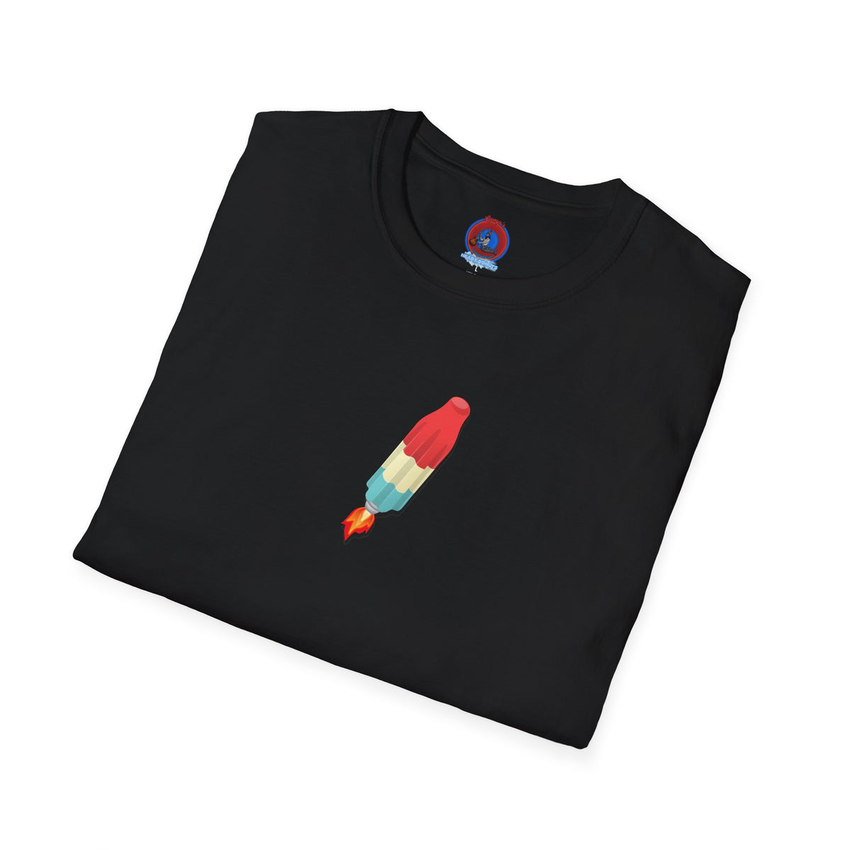 Classic Donut Tee - Unisex Soft-Style - "Blow this Popsicle Stand" - red/blue/cream - bomb pop