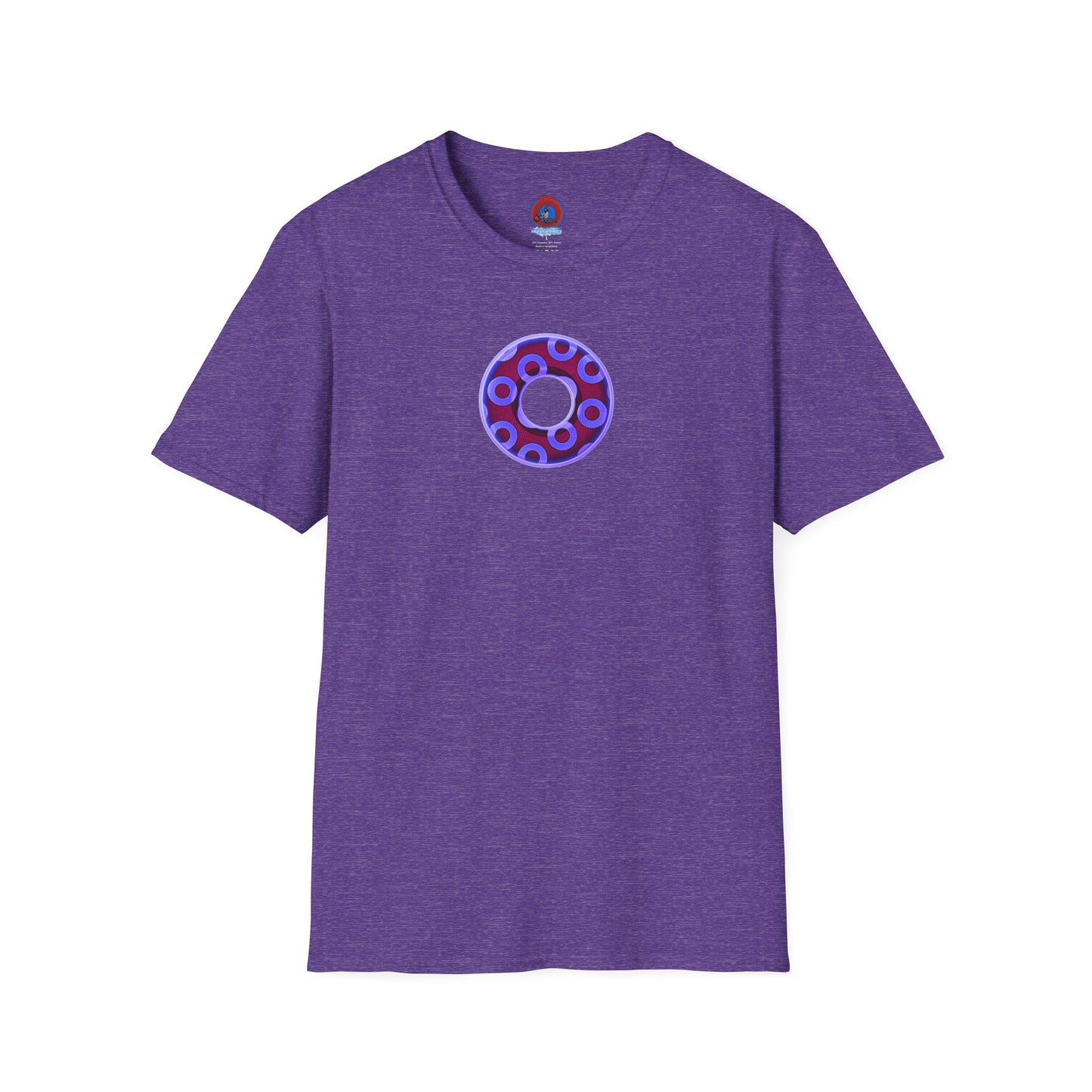 Plain Donuts/Unisex Soft-Style - "Plain Rustic Paradoxical Donuts" - violet/dark purple donuts
