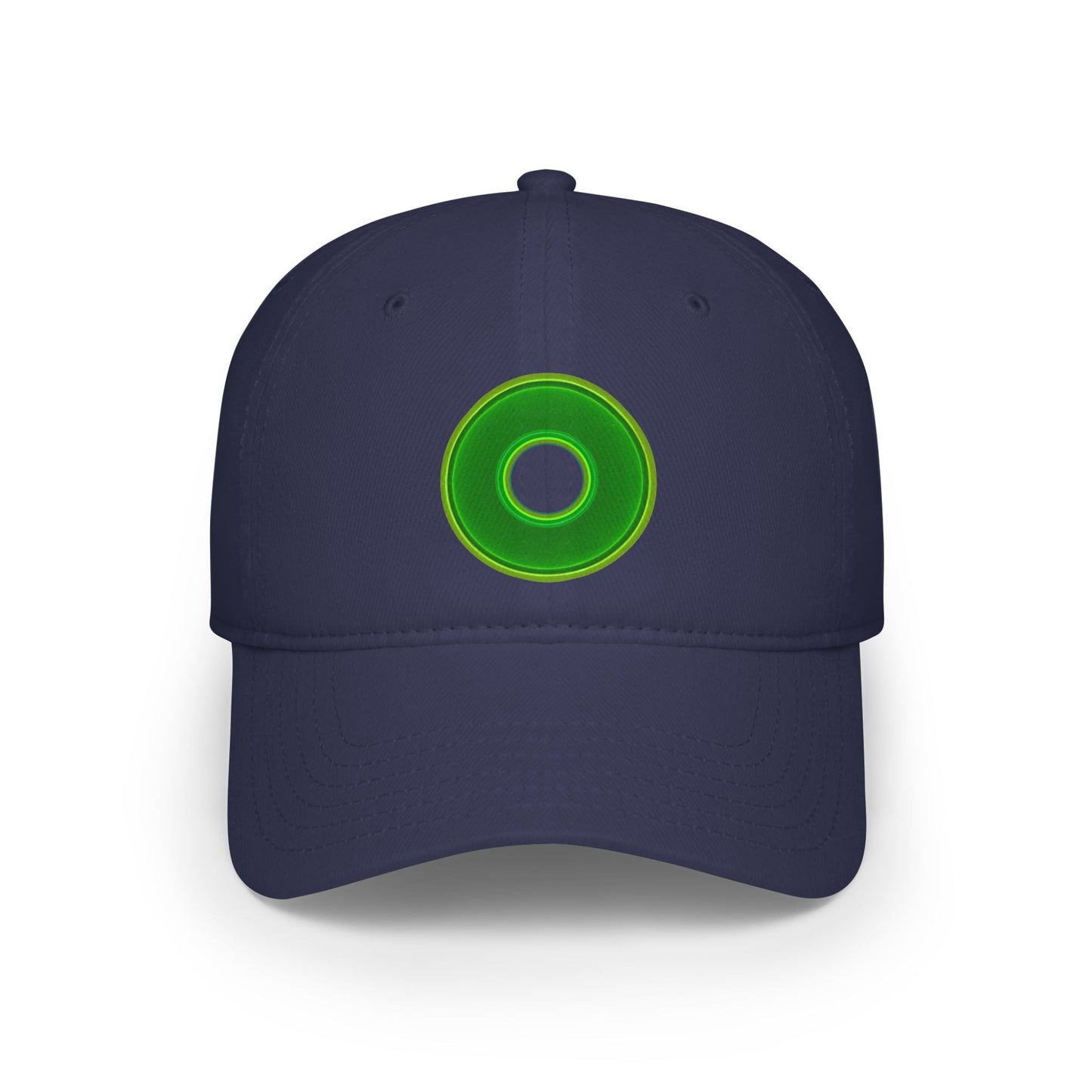 Lumpy Donut Baseball Cap - "Plain [Mary] Jane" - vivid green donut w/