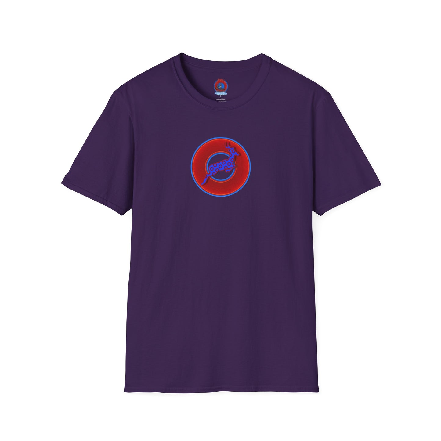 Classic Donut Tee - Unisex Soft-Style - "Out of Control Donut" - vivid red donut - variant 1