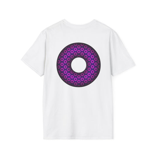 Plain Donuts/Unisex Soft-Style - "Plain Paradoxical Grided Donuts" - hot pink/purple donuts