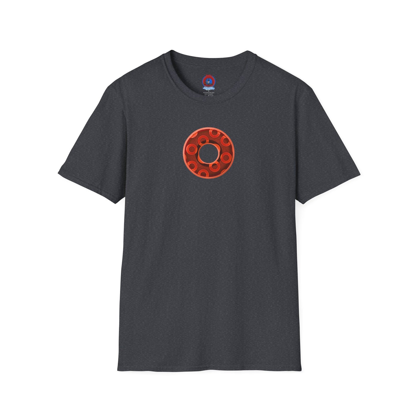 Plain Donuts/Unisex Soft-Style - "Plain Rustic Paradoxical Donuts" - red/dark red donuts