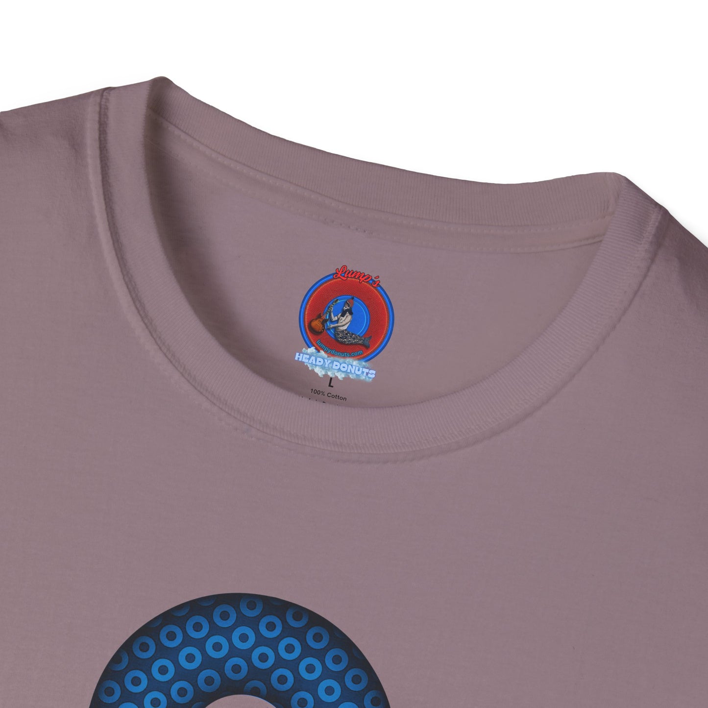 Plain Donuts/Unisex Soft-Style - "Plain Paradoxical Grided Donuts" - light blue/dark blue donuts