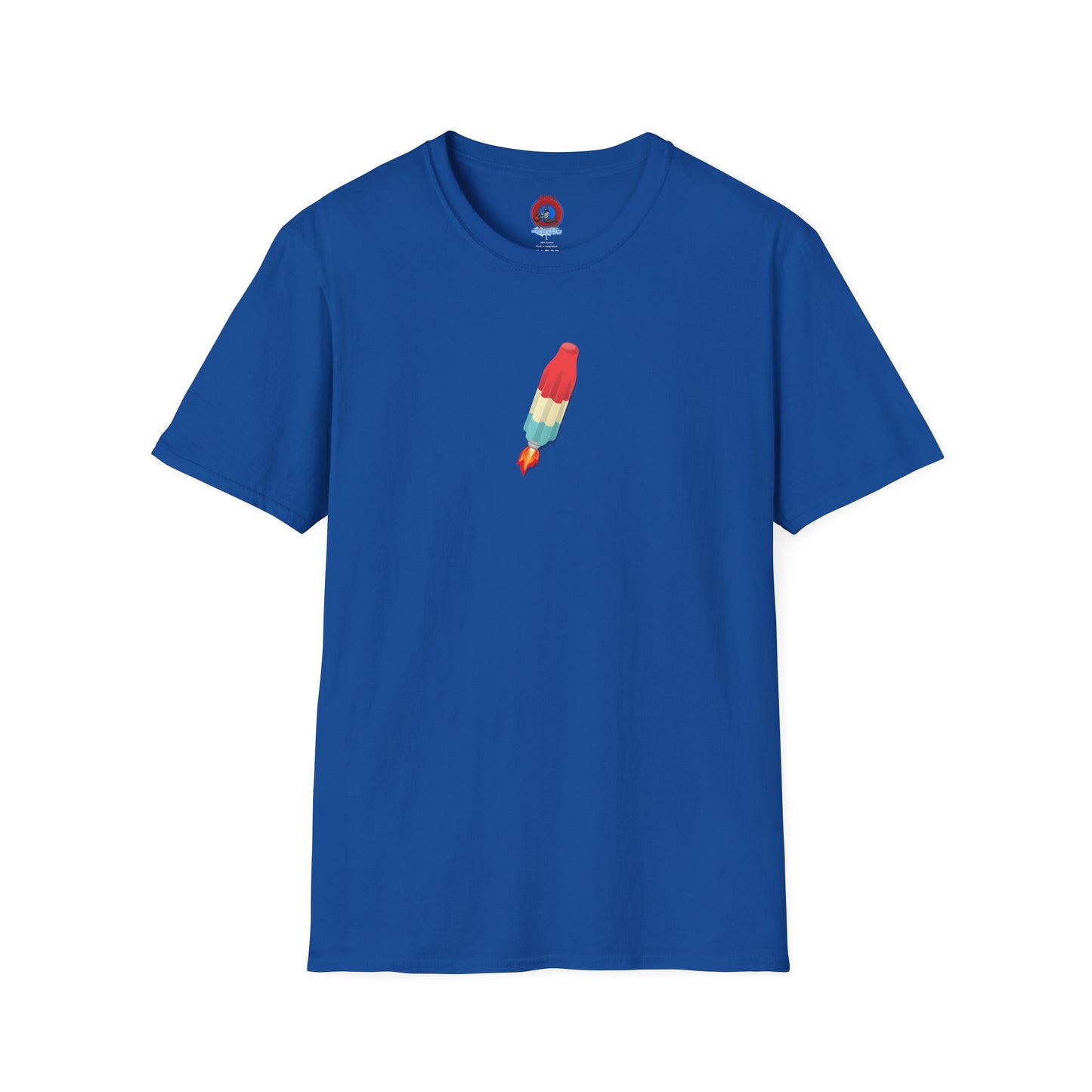 Classic Donut Tee - Unisex Soft-Style - "Blow this Popsicle Stand" - red/blue/cream - bomb pop