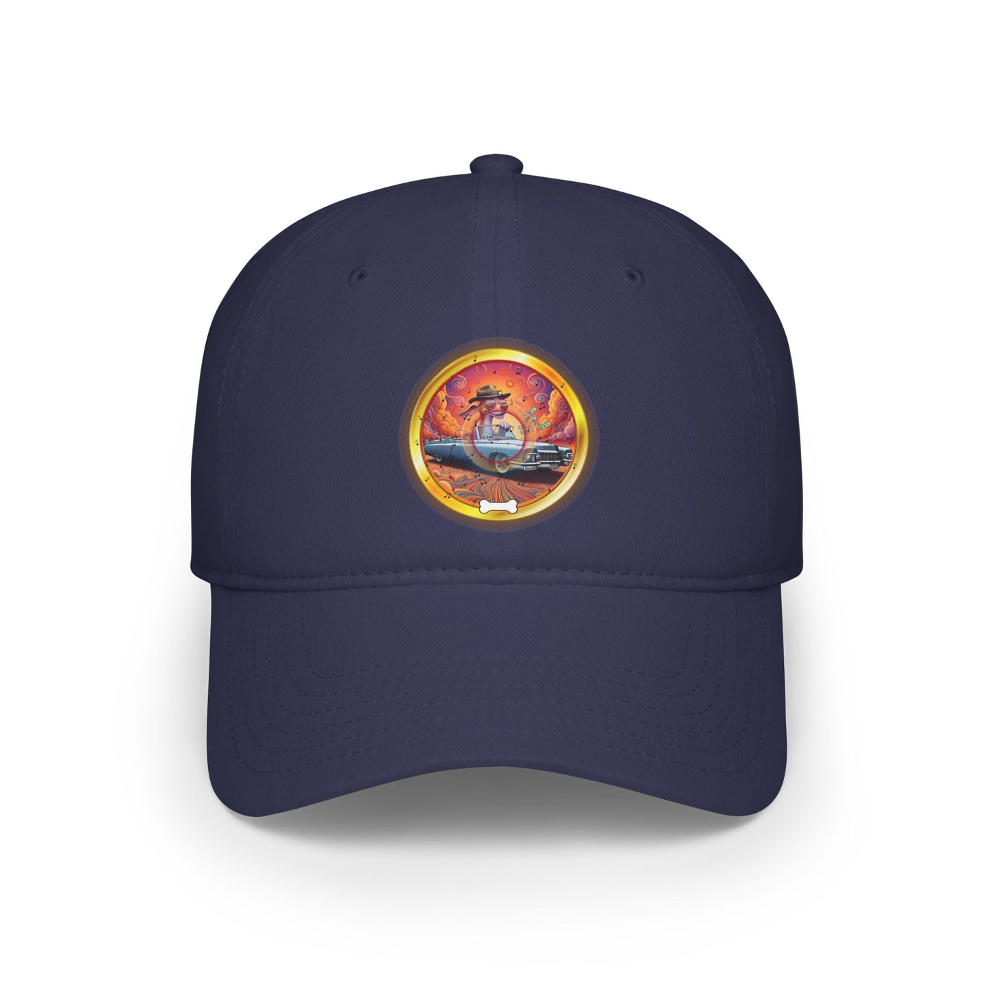 Lumpy Donut Baseball Cap - "Jimmy's Marathon Donut Cap" - variant 4 - golden pic donut w/