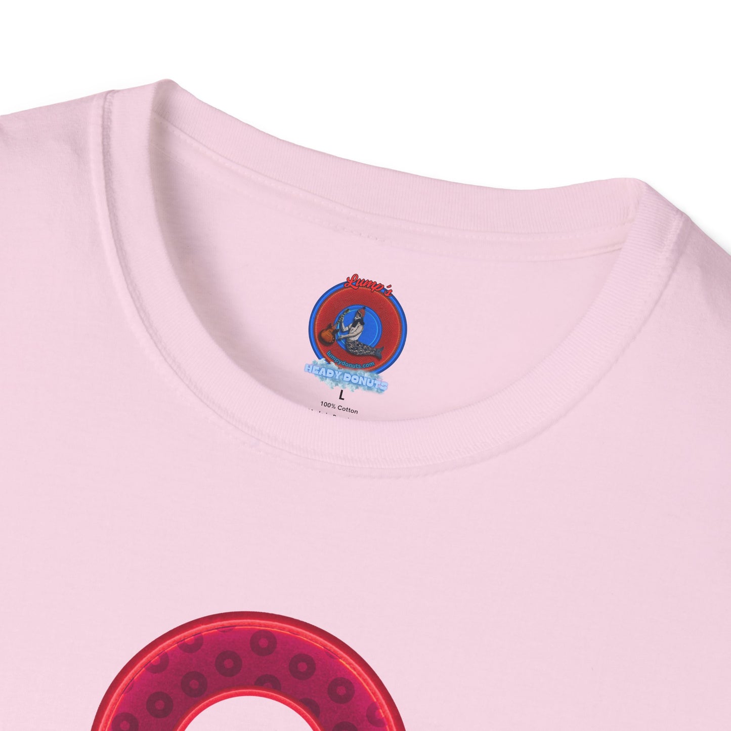 Plain Donuts/Unisex Soft-Style - "Plain Wide Mouthed Paradoxical Donuts" - dark red/bright red donuts