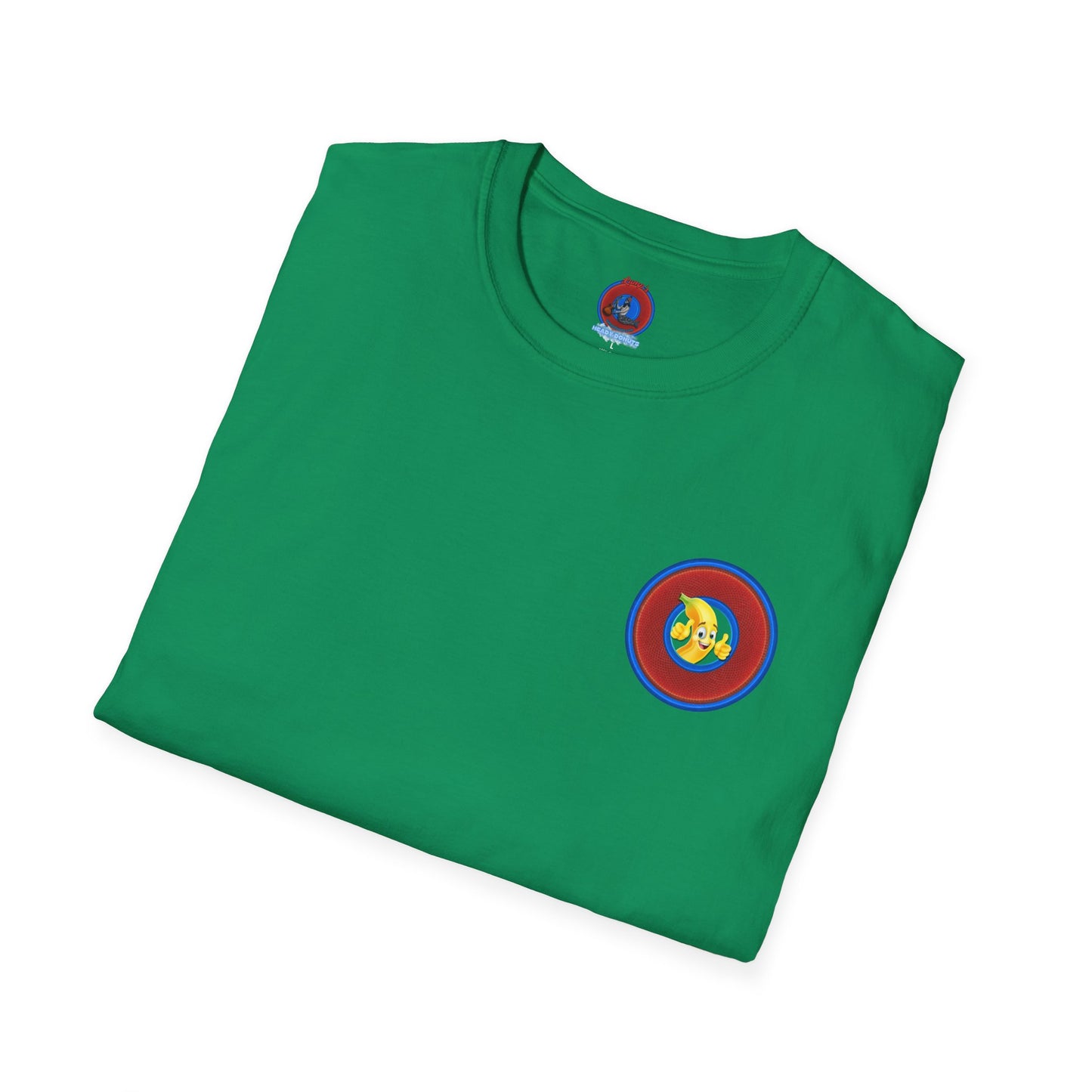 Classic Donut Tee - Unisex Soft-Style - "Dis sheet, it's bananas!" - series 1.0 - variant 6 - traditional red/blue donut