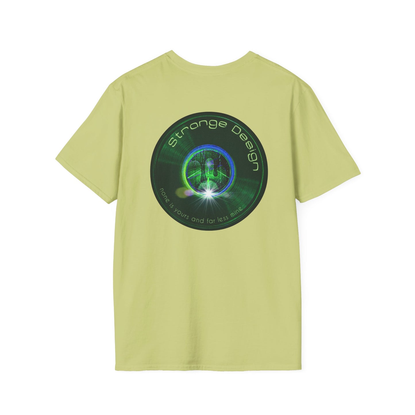 Classic Donut Tee - Unisex Soft-Style - "The Strangely Designed Donut Tee" - series 1.0 - green donut