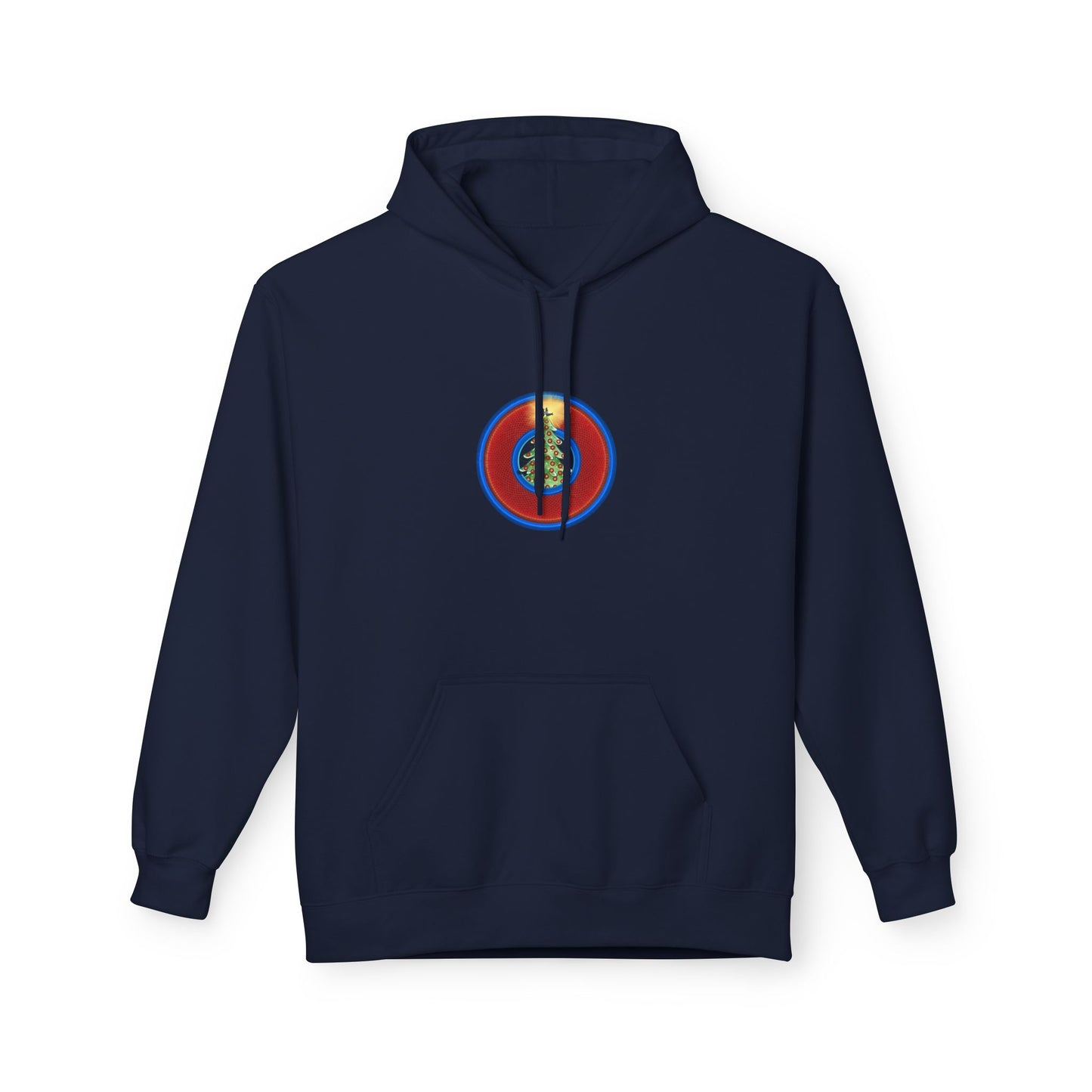 Fleece Harry Hoodies [Midweight Soft-style] - "It's Always Phishmas in Philly" - red rustic donut