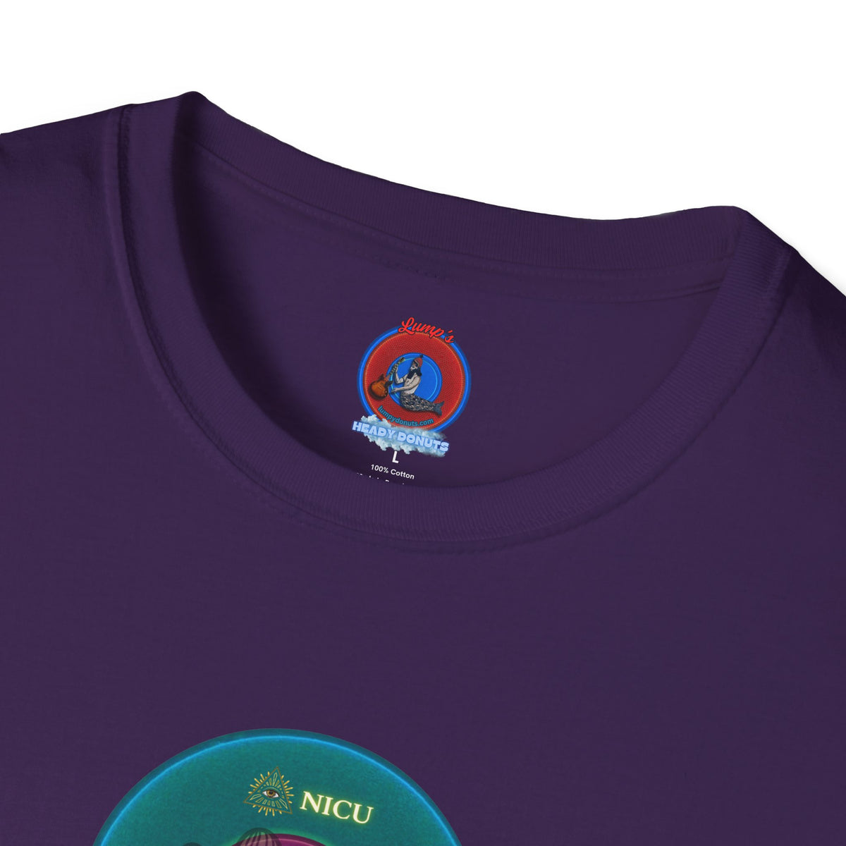 Classic Donut Tee - Unisex Soft-Style - "Masonic Donut of Rites" - series 1.0  - vivid dark teal donut