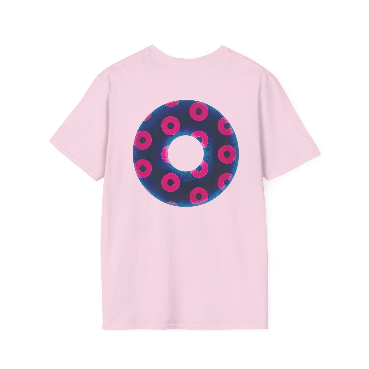 Plain Donuts/Unisex Soft-Style - "Plain Blimpy Paradoxical Donuts" - dark blue/hot pink donuts