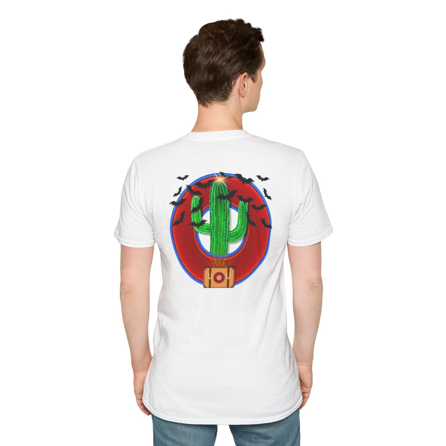 Classic Donut Tee - Unisex Soft-Style - "Raoul Duke's Sinfully Delicious Donut" - vivid red donut