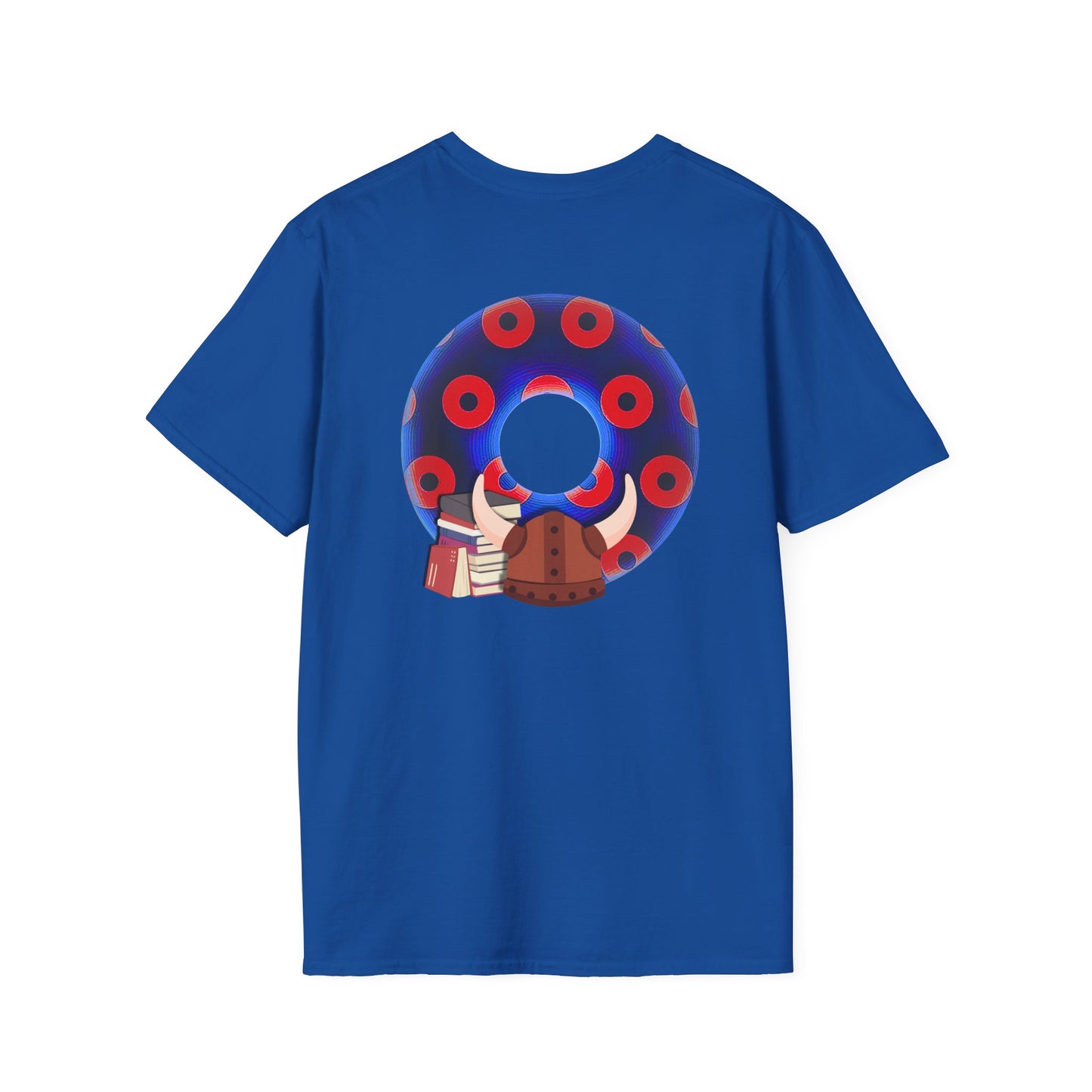 Classic Donut Tee - Unisex Soft-Style - "El Fuego Donut" - paradoxical blue/red donut