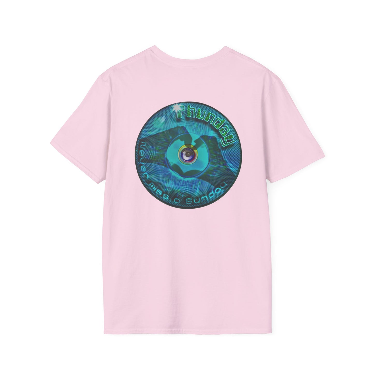 Classic Donut Tee - Unisex Soft-Style - "Sunday Phunday" - series 1.0 - variant 1 - teal donut