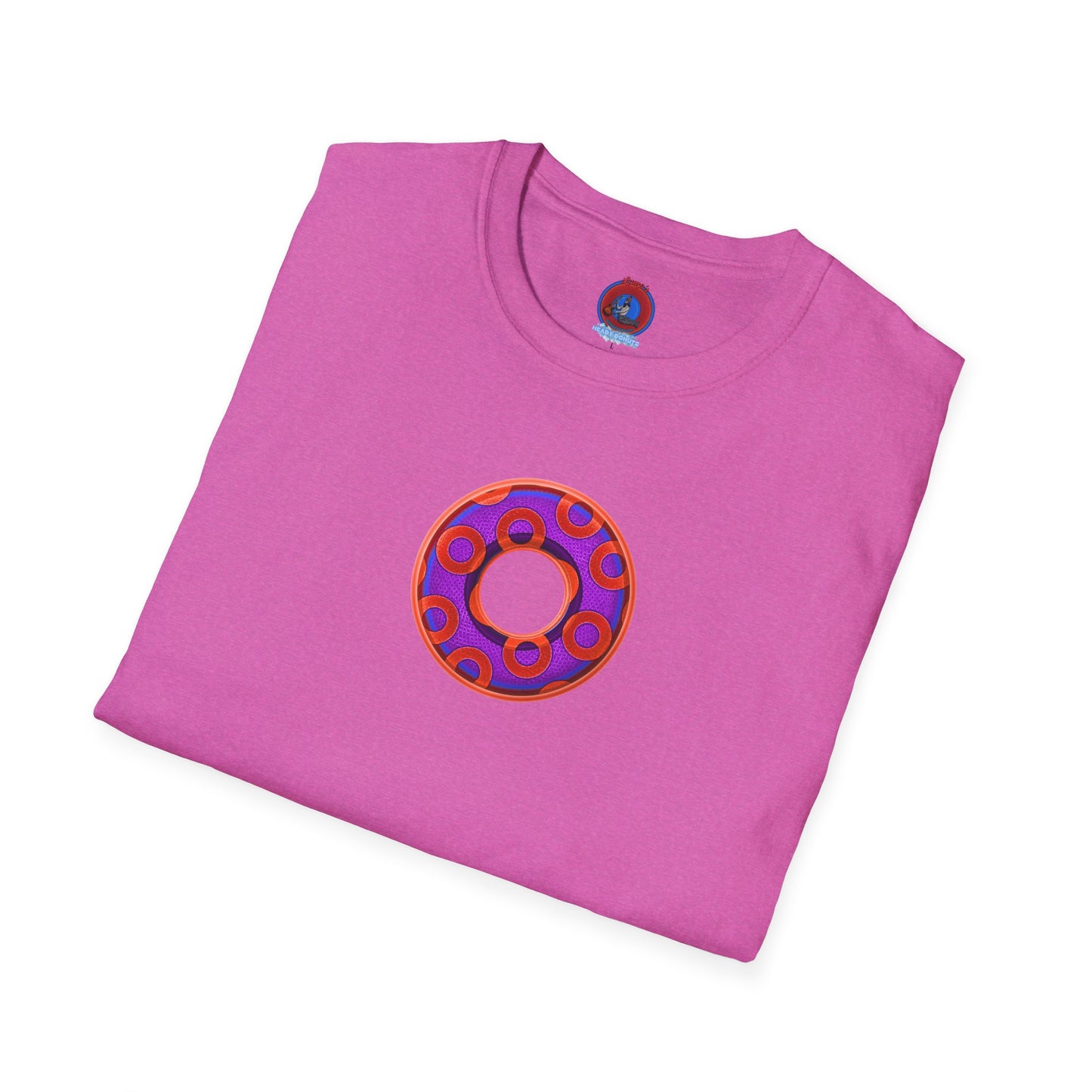 Plain Donuts/Unisex Soft-Style - "Plain Rustic Paradoxical Donuts" - purple/red donuts
