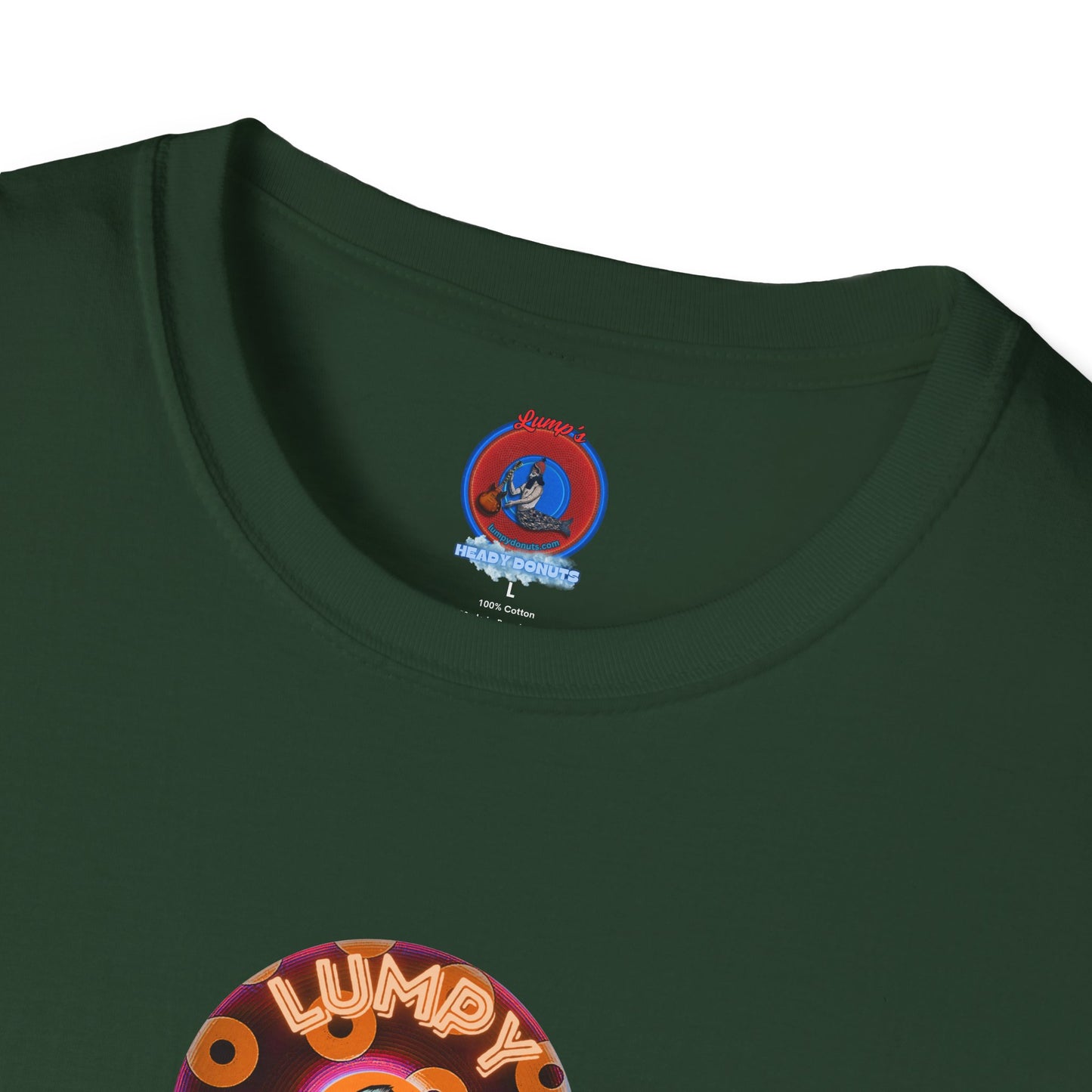 Coffee Traders Tee - Unisex Soft-Style - "Columbia House CDs " - paradoxical donut - 2 - logo front/coffee back