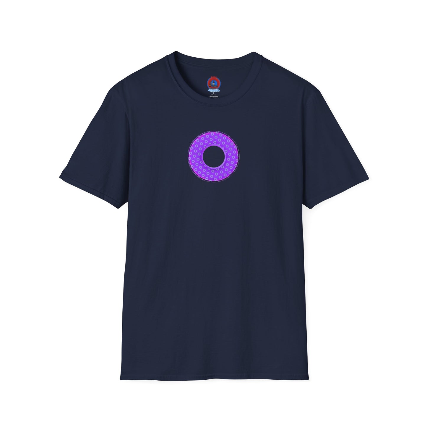 Plain Donuts/Unisex Soft-Style - "Plain Electric Paradoxical Donuts" - bright purple/light purple donuts