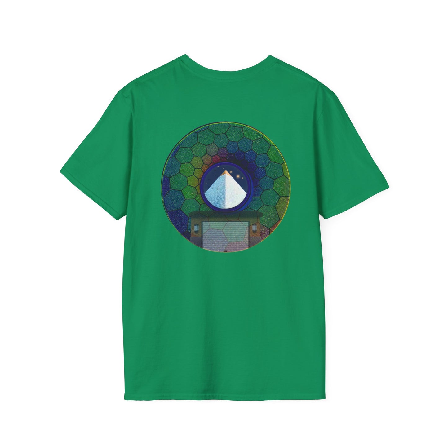 Classic Donut Tee - Unisex Soft-Style - "Limestone Donuts so Large" - variant 8 - green hexadonut w/garage
