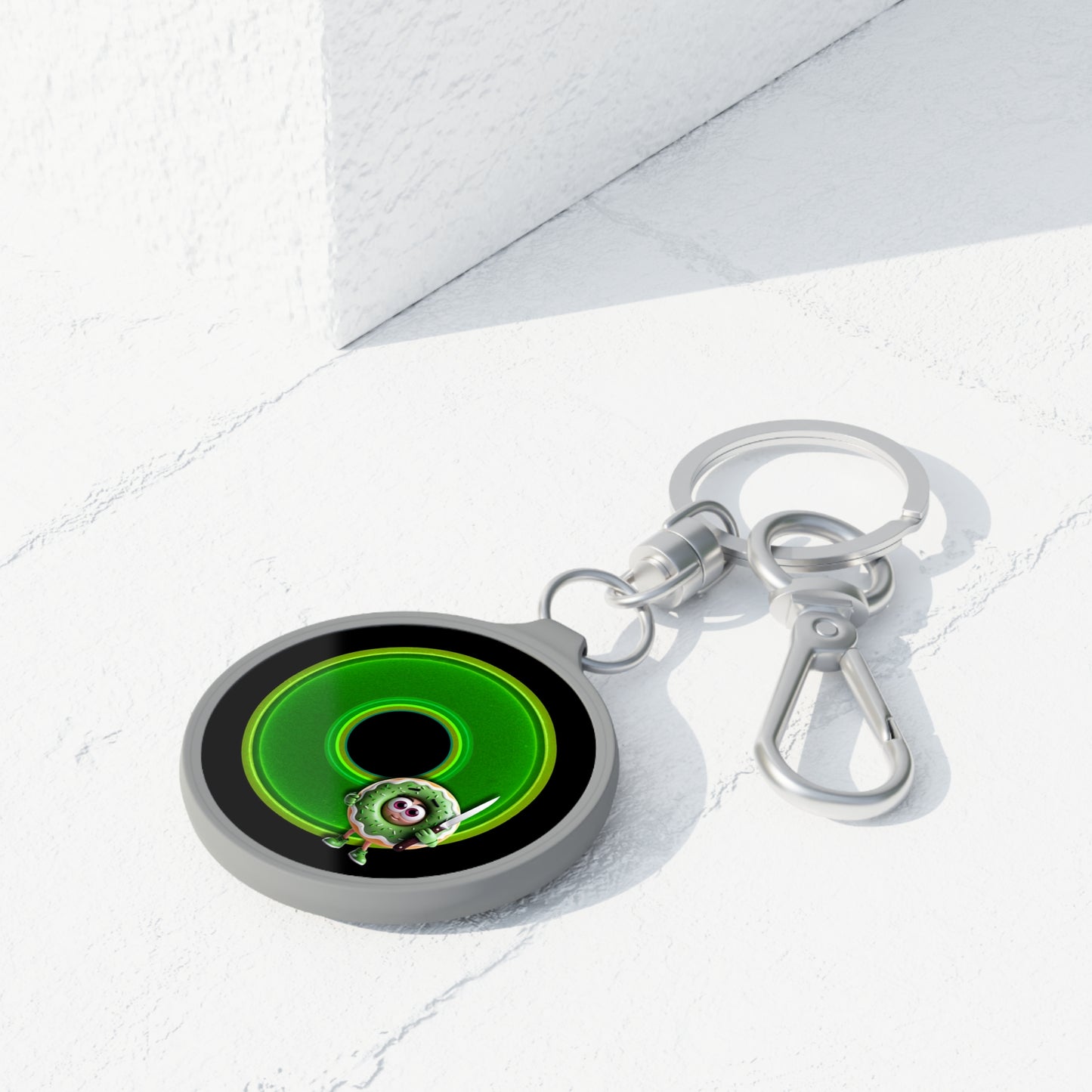 Lumpy Donut Keychain - "My Phriend the Donut" - series 1.0 - - variant 4 - green donuts