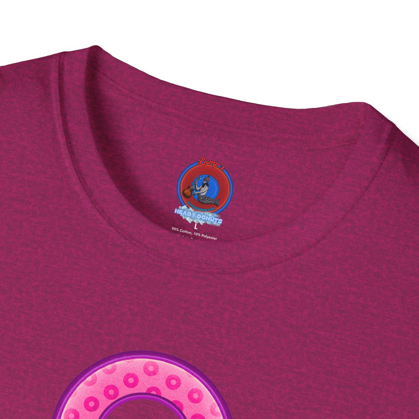 Plain Donuts/Unisex Soft-Style - "Plain Wide Mouthed Paradoxical Donuts" - pink/light purple donuts