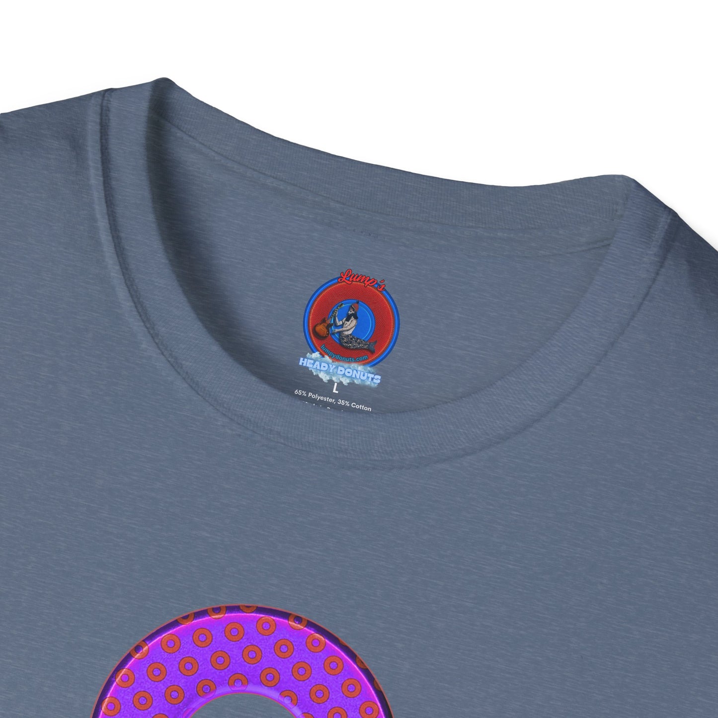 Plain Donuts/Unisex Soft-Style - "Plain Electric Paradoxical Donuts" - bright purple/red donuts