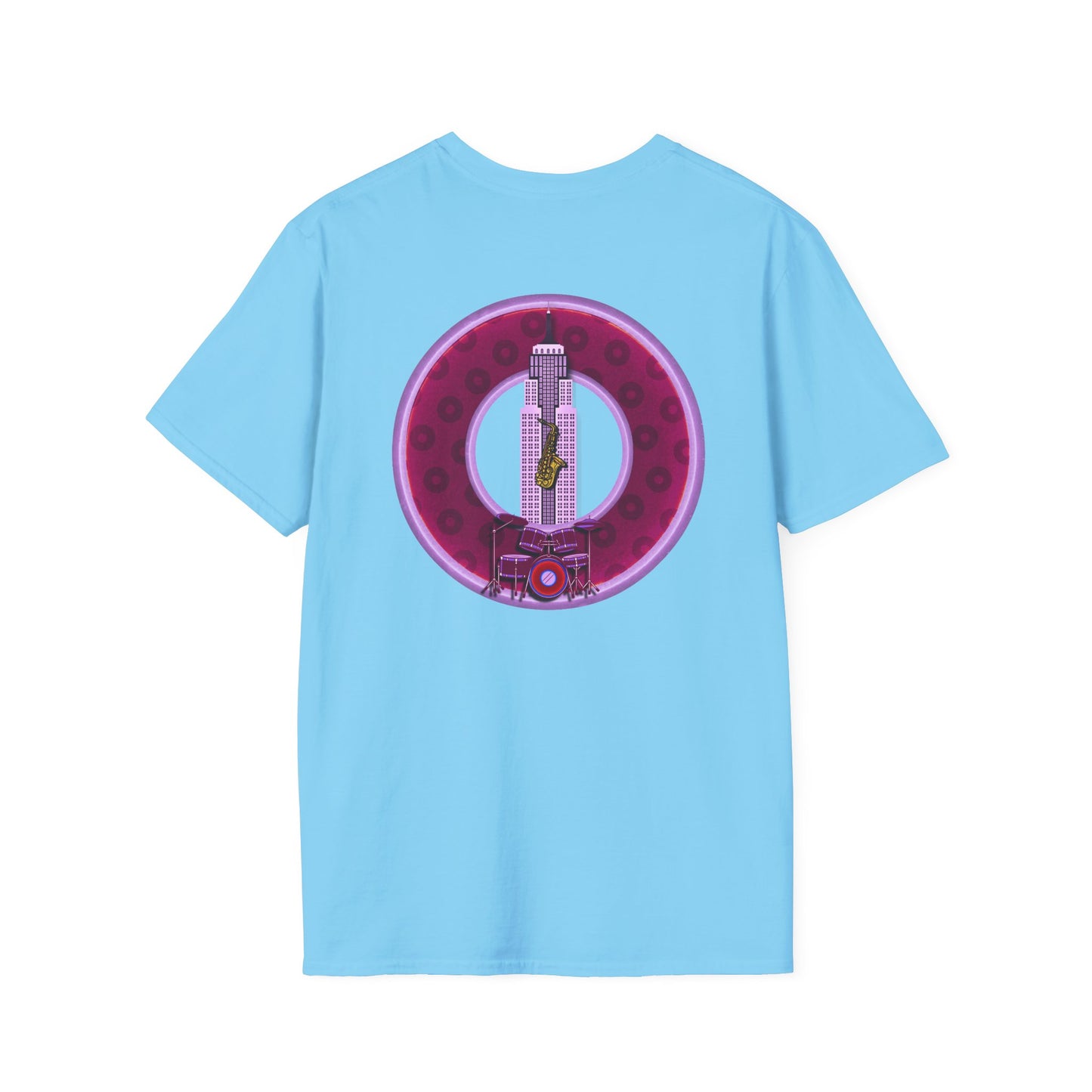 Classic Donut Tee - Unisex Soft-Style - "Simple Prep Donuts" - widemouthed purple/light purple donut