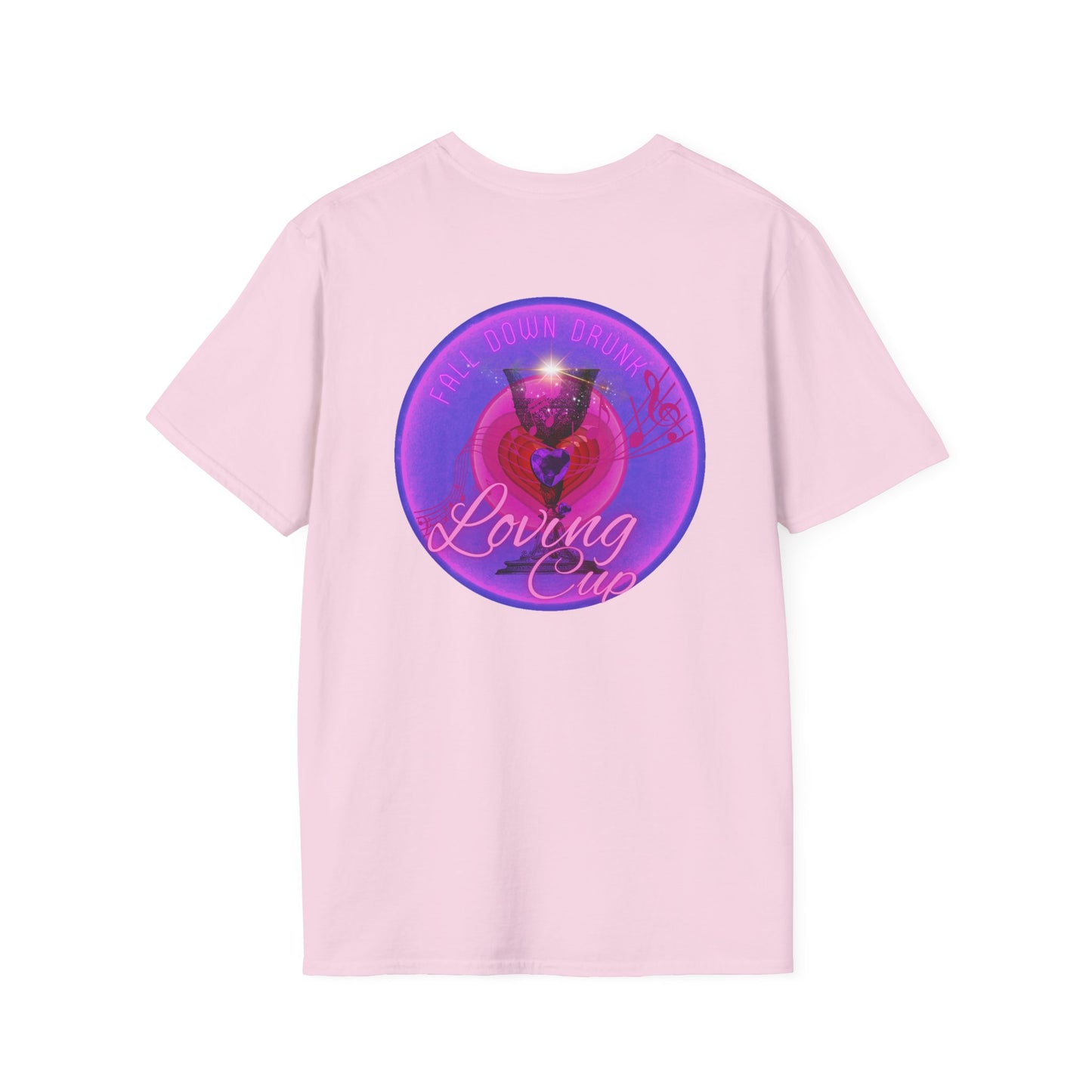 Classic Donut Tee - Unisex Soft-Style - "The Loving Donut' - vivid purple/magenta donut